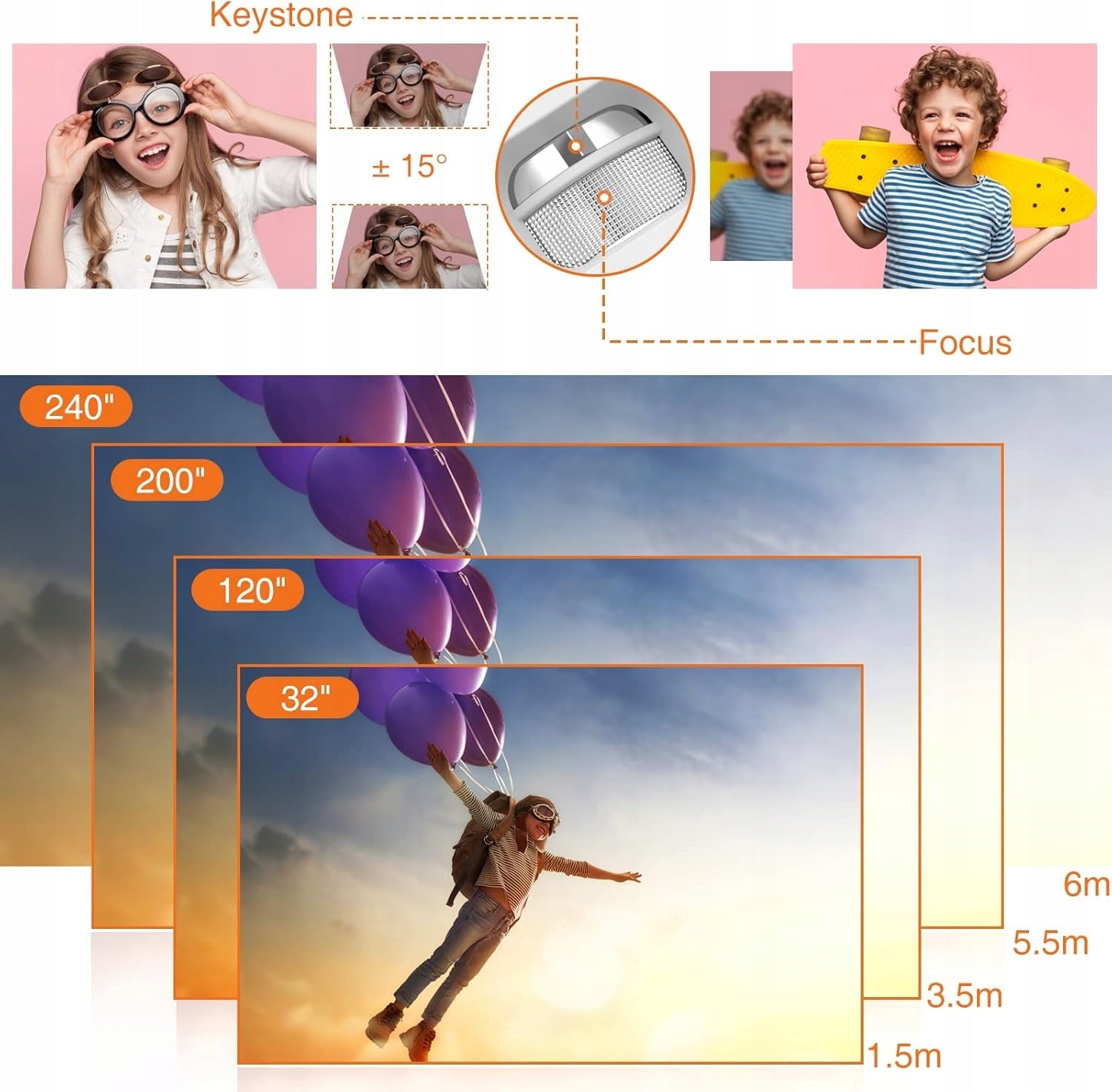 PROJECTOR FULL HD 7500LM HOME CINEMA LCD BLUETOOTH 5.1 TOPVISION Brand TopVision