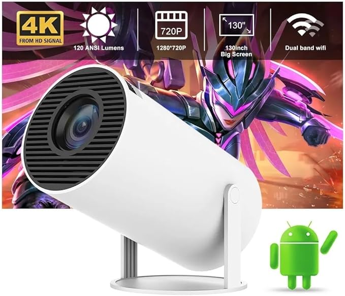PROJECTOR HY300 MINI PORTABLE SMART TV ANDROID WIFI LED SUPER GIFT