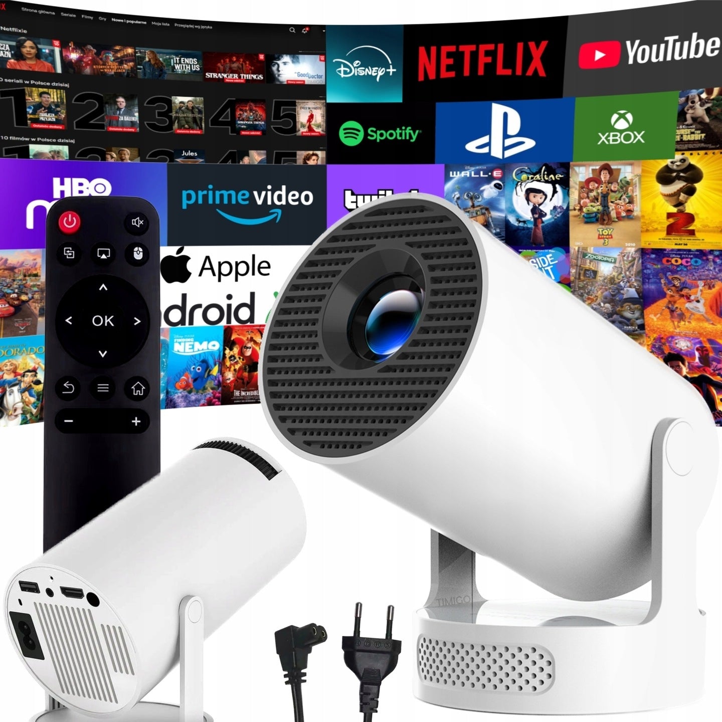 PROJECTOR HY300 PRO+ 2026 NEW VERSION WIFI SMART ANDROID SPEAKER 5W