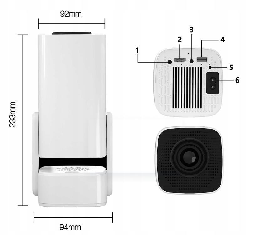 PROJECTOR HY300 ULTRA WIFI 4K SMART MINI PORTABLE ANDROID TV SPEAKER NEW Model P30 MAX