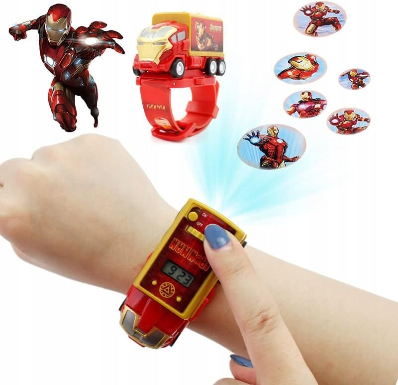 PROJECTOR IRON MAN AVENGERS CAR AUTO GIFT WATCH FOR CHILDREN Manufacturer code RF-103 IRON MAN/3.3.2.4
