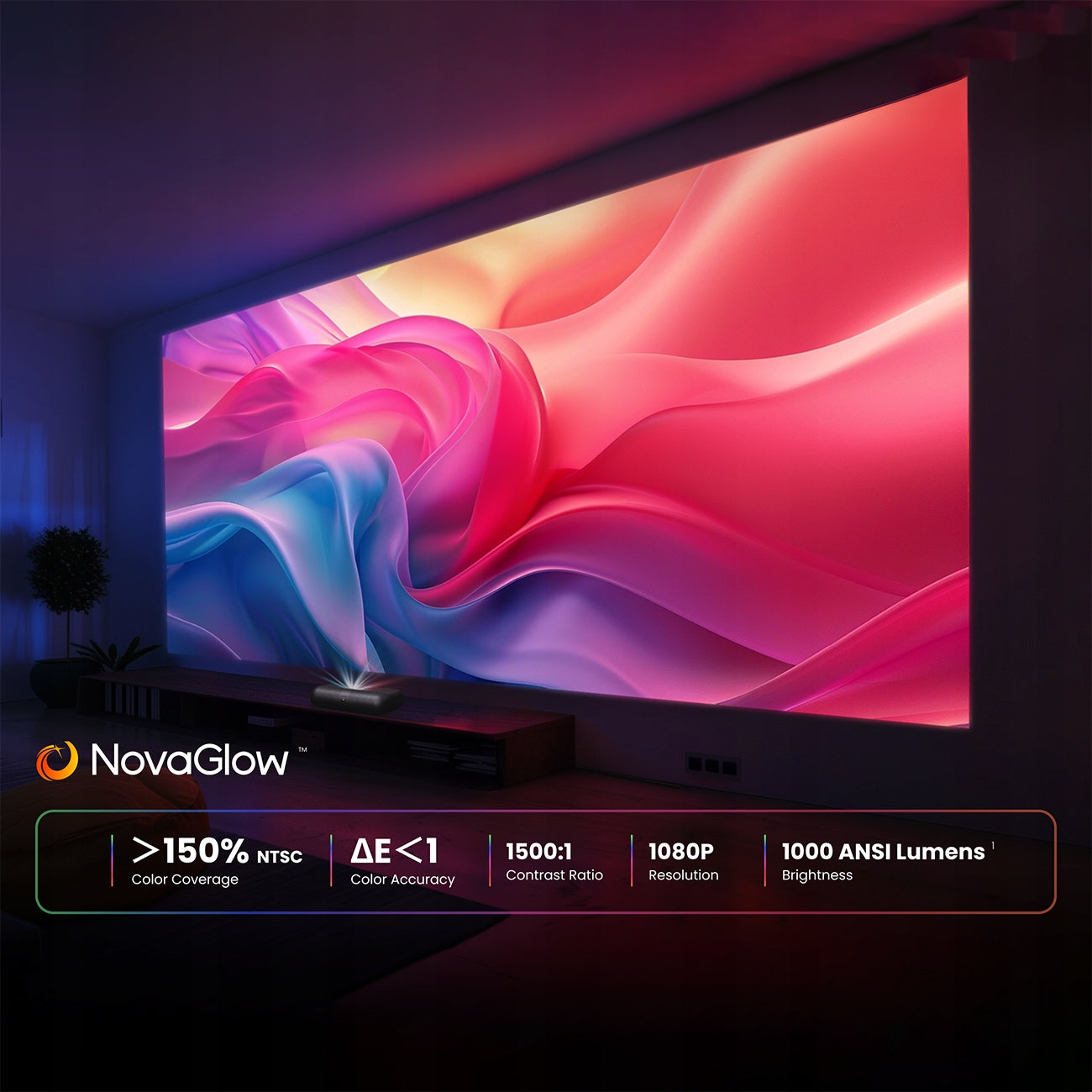 PROJECTOR LASER PROJECTOR Full HD 1080p 100" UST JBL WI-FI + SCREEN 100" Packaging status original