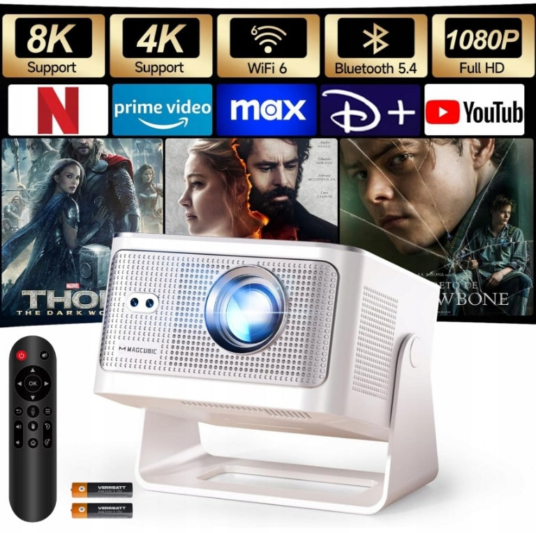 PROJECTOR MAGCUBIC HY350 MAX 8K 1080p ANDROID SMART TV WiFi SPEAKER BT 2026