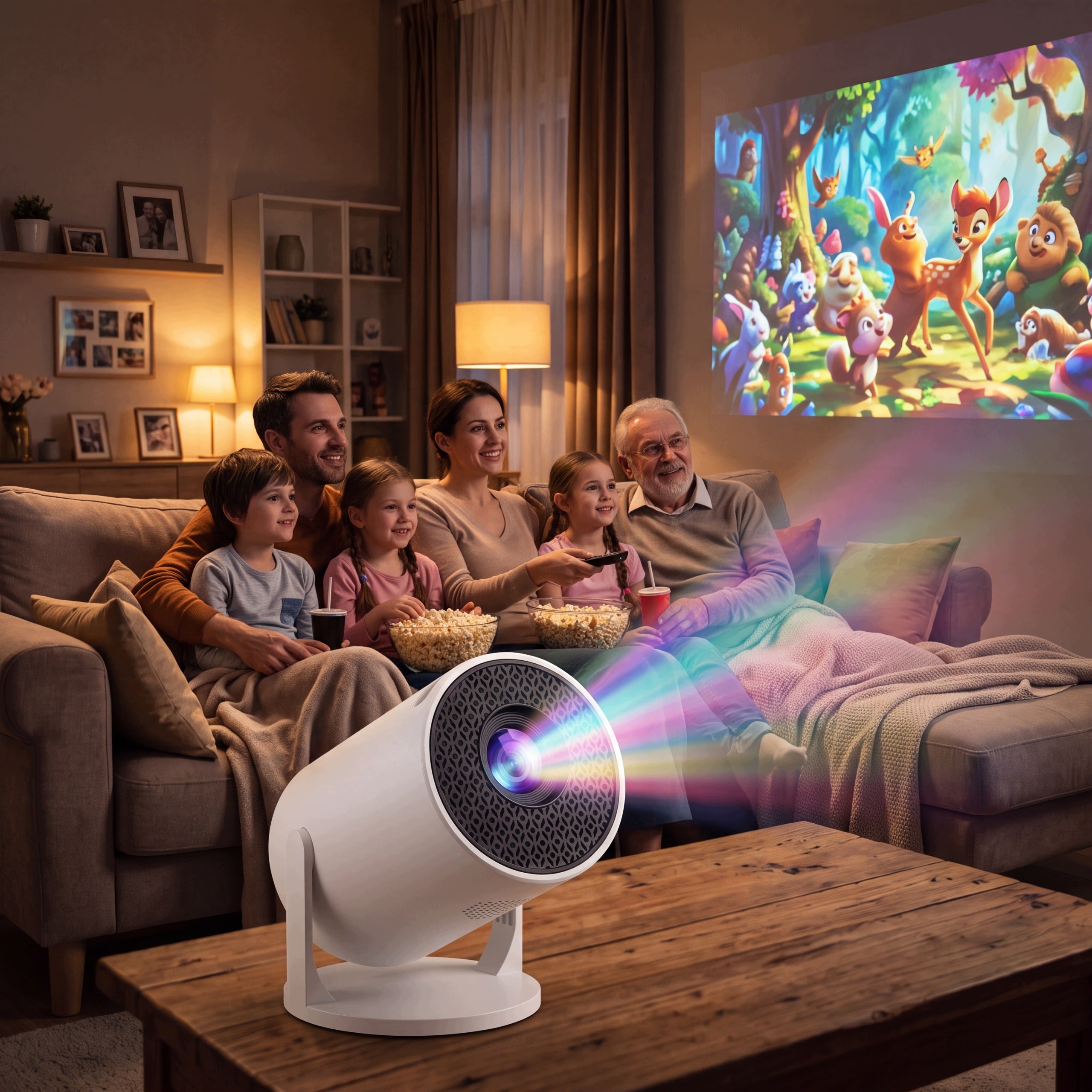 PROJECTOR MINI PORTABLE LCD TFT FULL HD UP TO 30 000H FAST FOCUS Manufacturer code Projektor Android Smart TV 4K Przenośny Mini