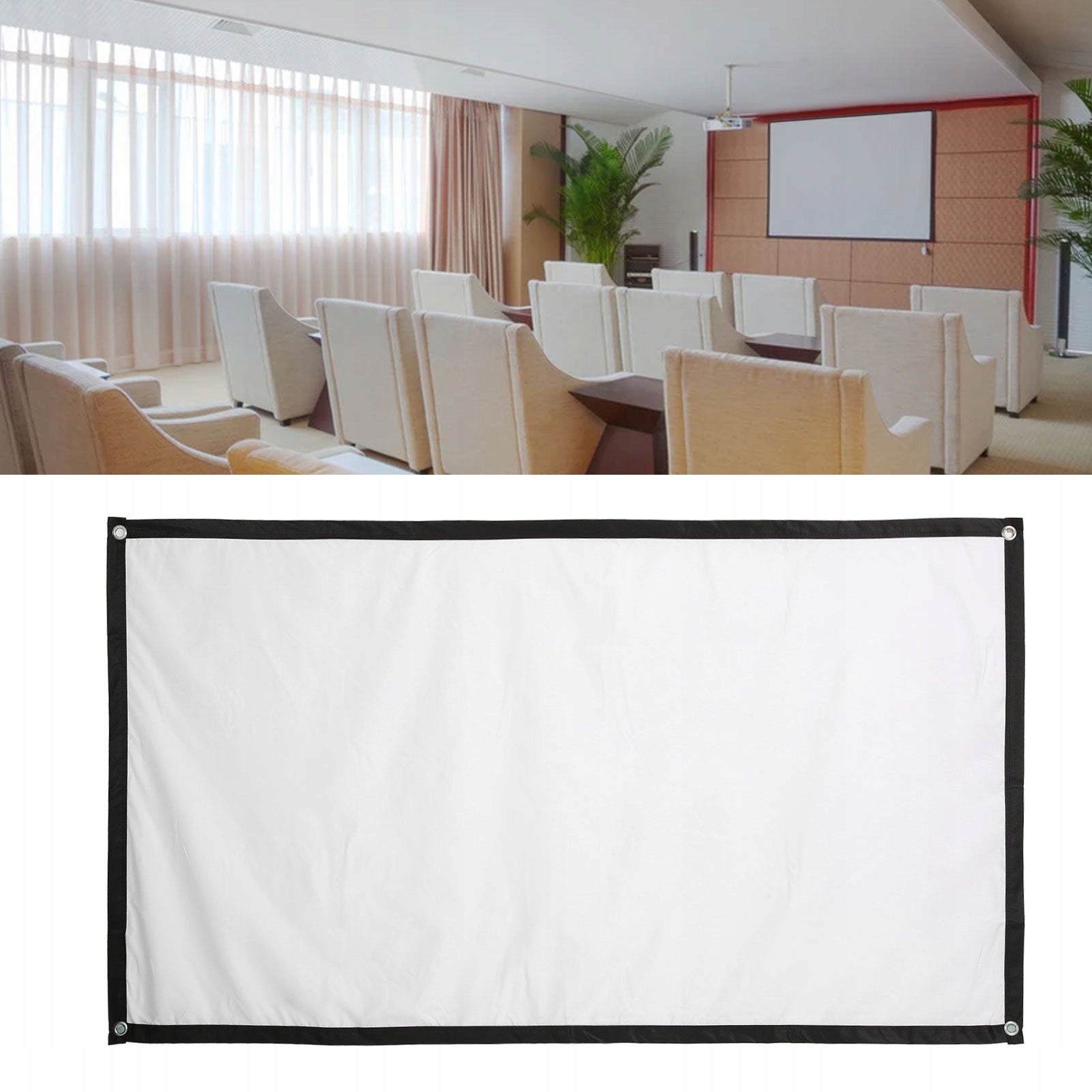 PROJECTOR PROJECTION SCREEN FOLDING PORTABLE 16:9 HD HIGH DENSITY Brand no brand