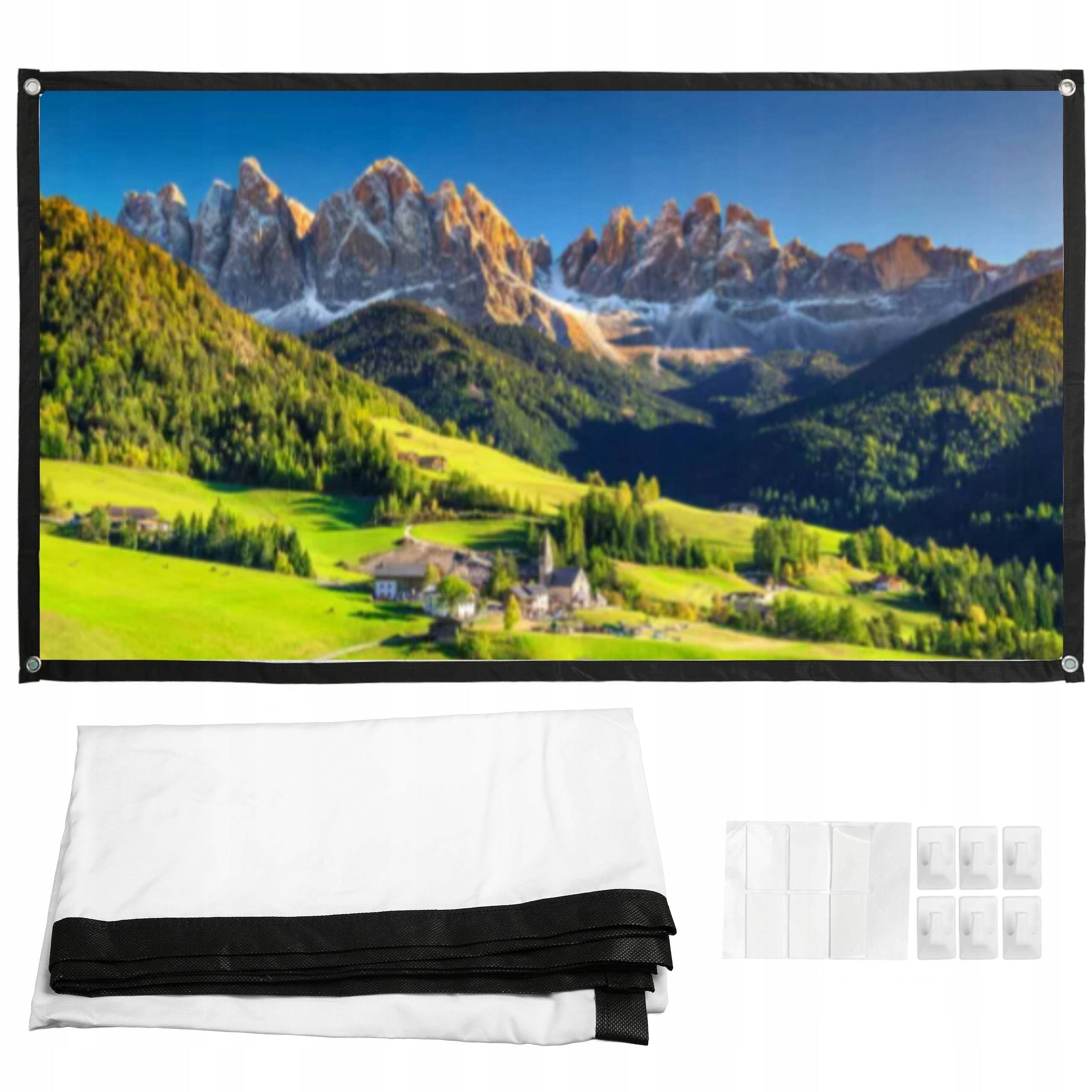 PROJECTOR PROJECTION SCREEN FOLDING PORTABLE 16:9 HD HIGH DENSITY