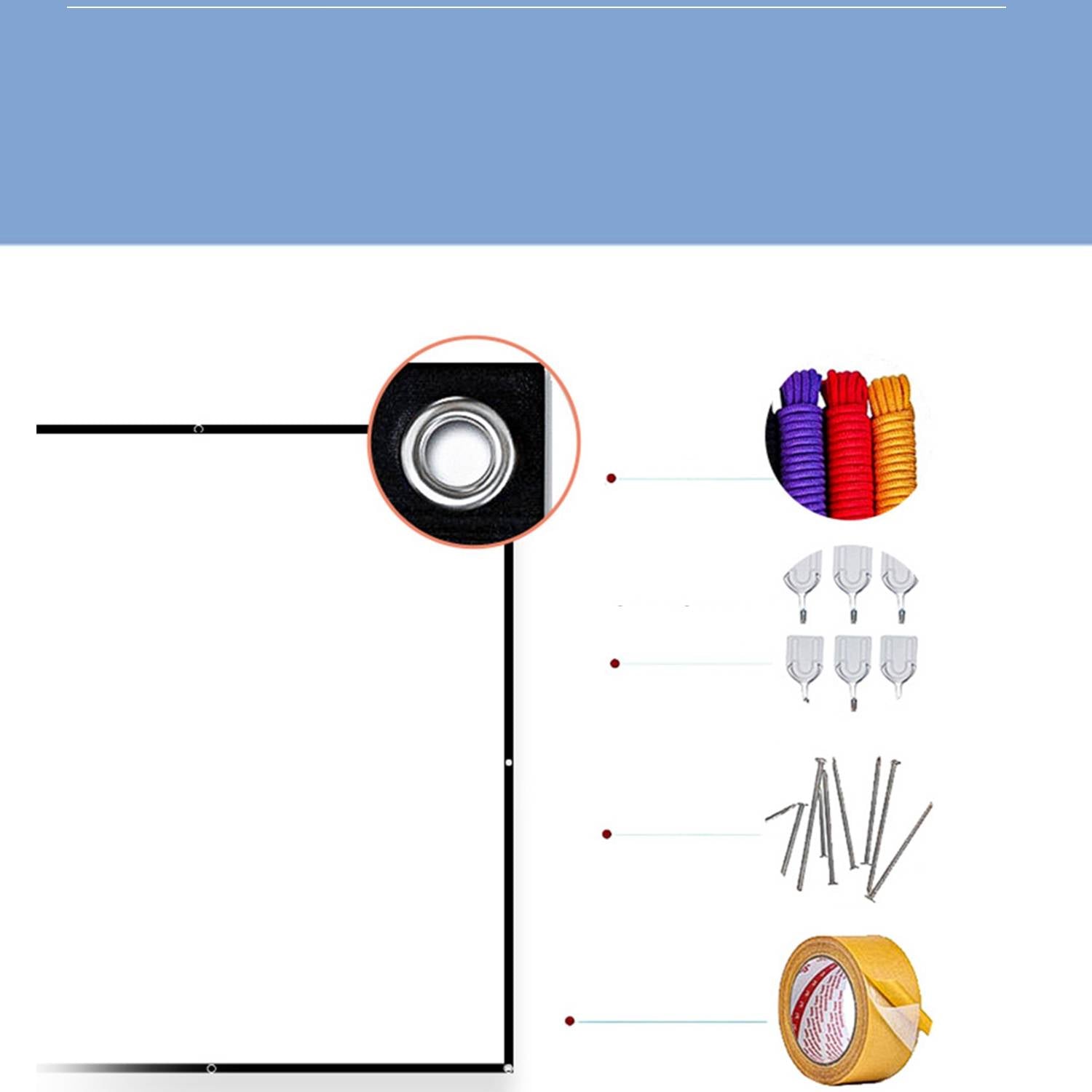 PROJECTOR PROJECTION SCREEN PORTABLE FOLDING, 16:9 RATIO, 150 INCH Brand no brand