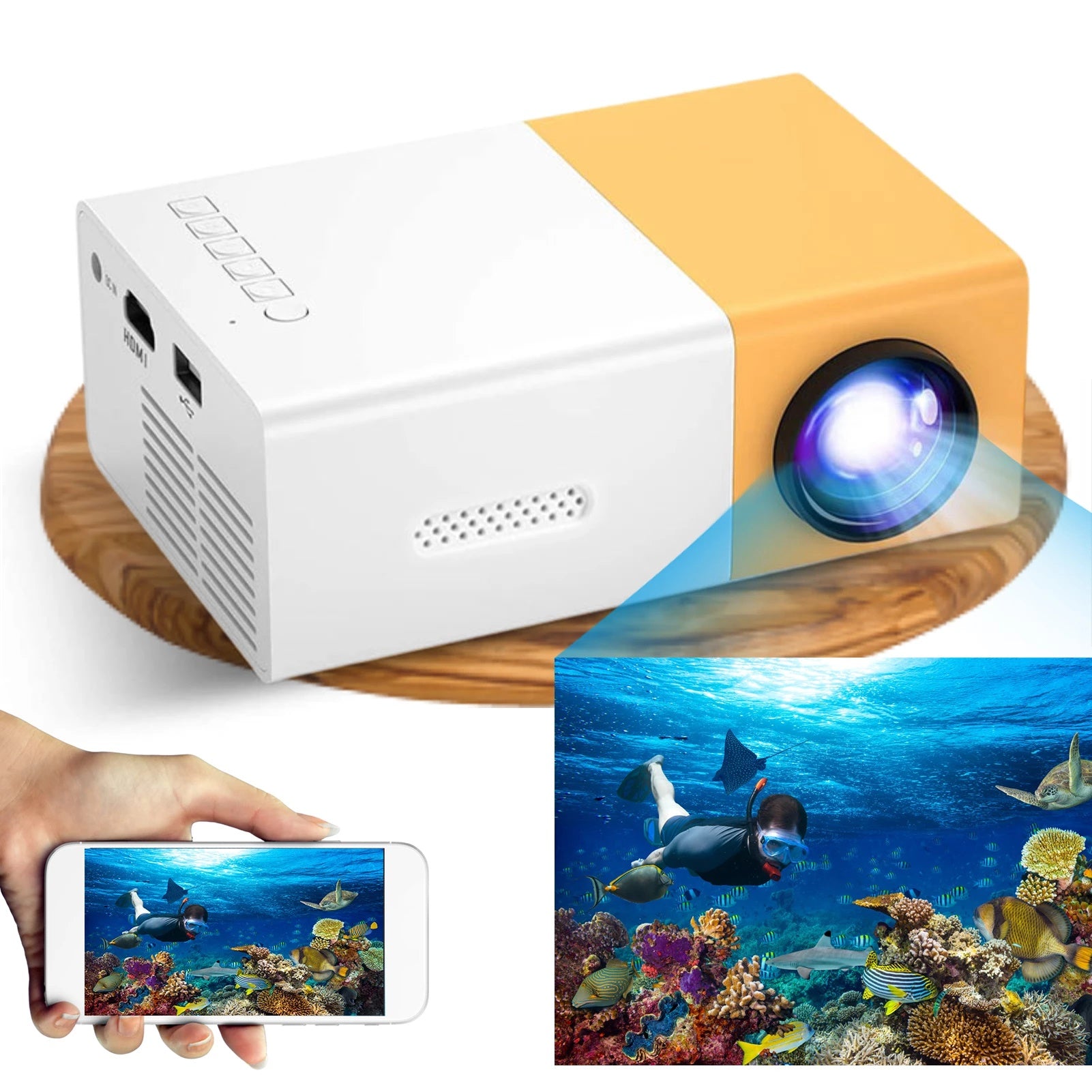 PROJECTOR Portable Home Theater MINI LED FULL HD USB FOR GAMING MOVIES Packaging status original