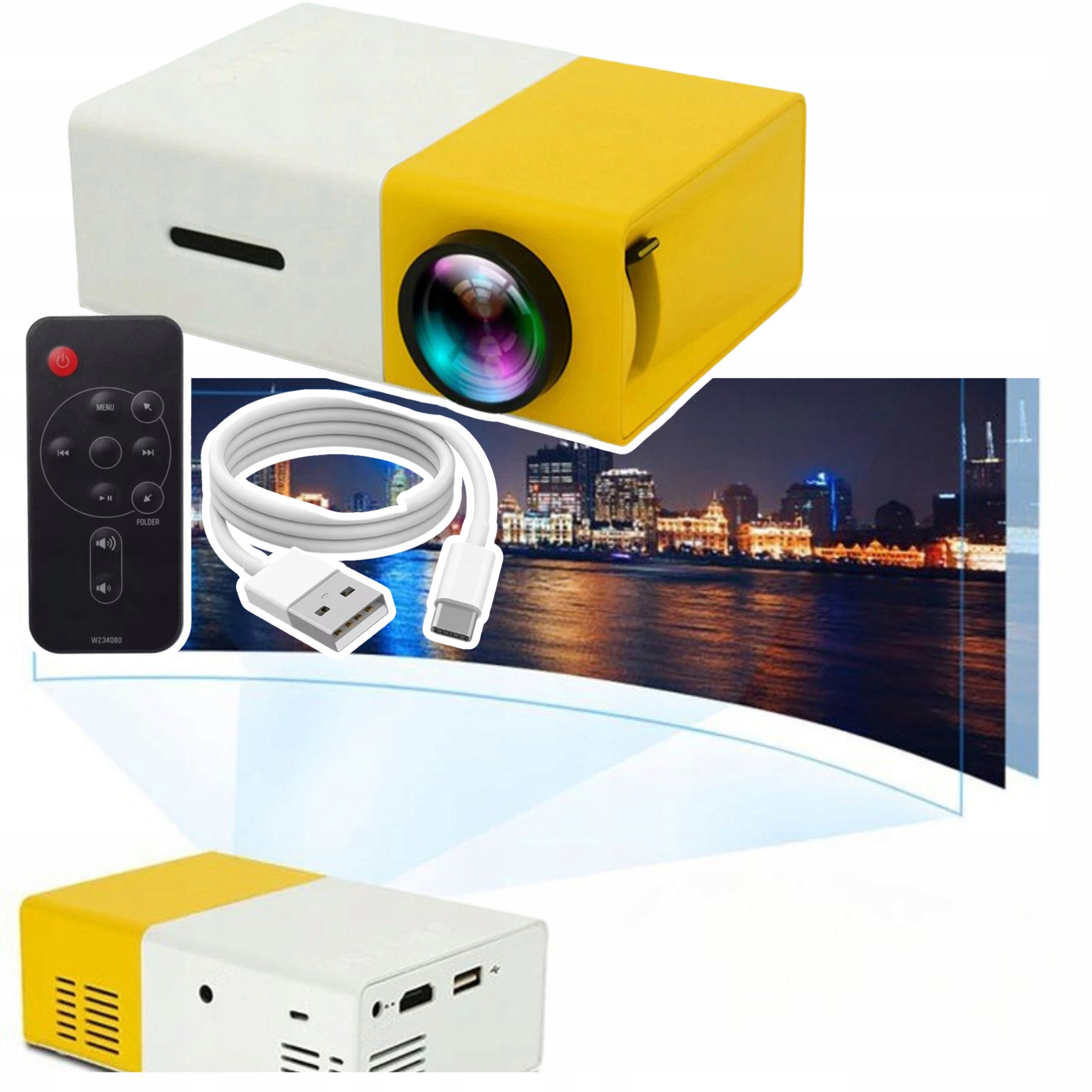 PROJECTOR Portable Home Theater MINI LED FULL HD USB FOR GAMING MOVIES