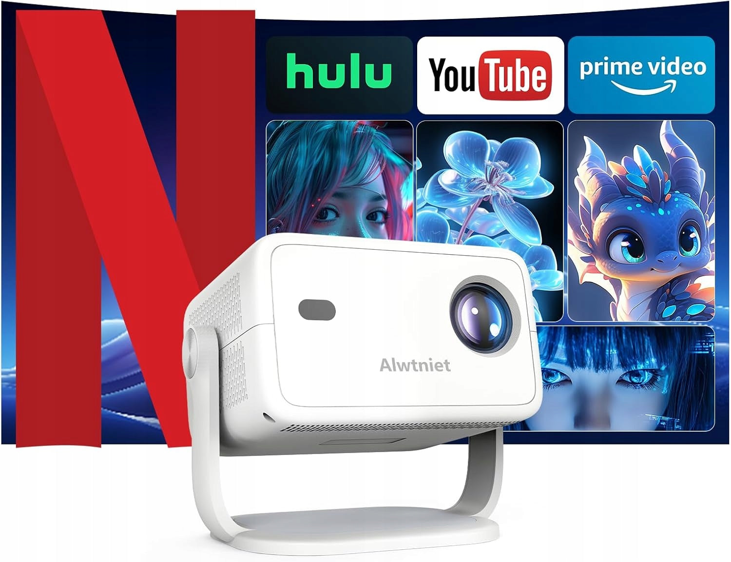 PROJECTOR SMART 4K ANDROID 13 WI-FI BLUETOOTH 400 ANSI AUTOFOCUS