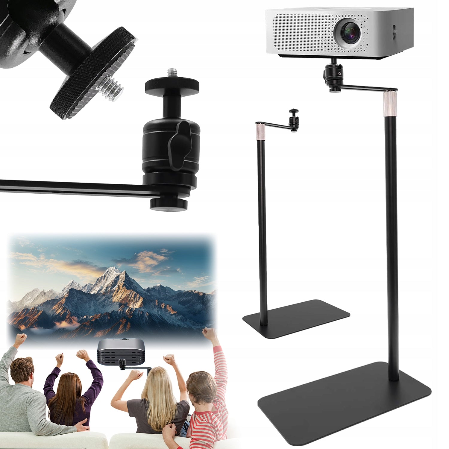 PROJECTOR STAND 60-120 CM HORIZONTAL ROTATION 360° MAXIMUM STABILITY