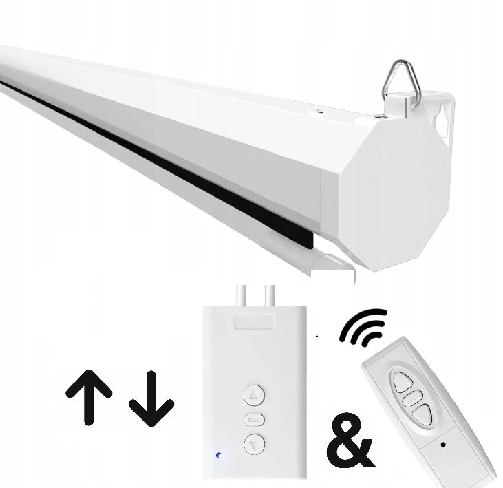 PROJECTOR WALL PROJECTION SCREEN ELECTRIC AUTOMATIC REMOTE CONTROL 100 INCH Packaging status original