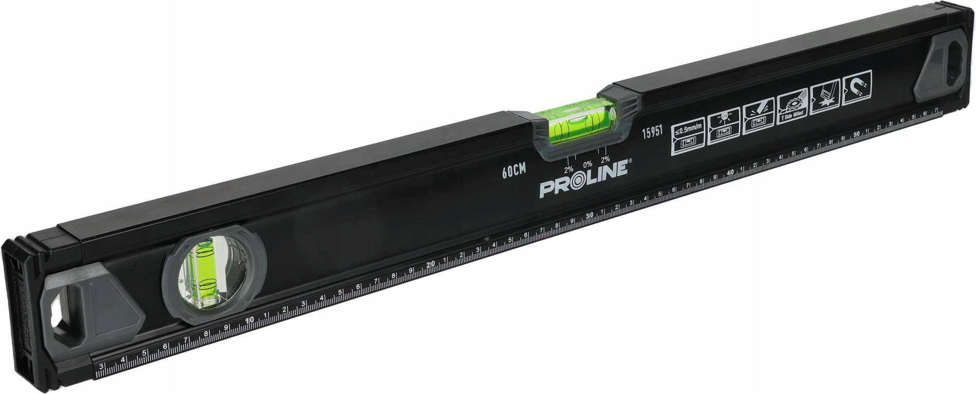 PROLINE ALUMINIUM LEVEL 150CM 1,5M 2 LIBELS 0,5MM/1M PREMIUM 15955