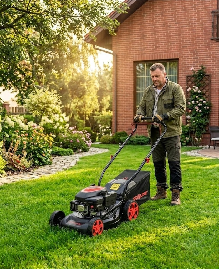 PROLINE DIESEL LAWN MOWER WITHOUT DRIVE WITH ADJUSTABLE 41cm, 131cc, 3HP Packaging status original