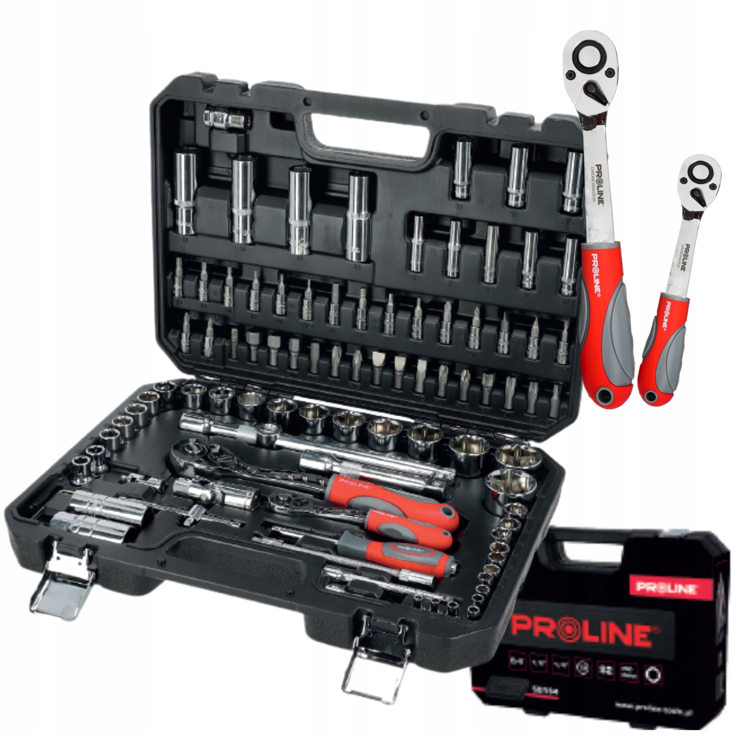 PROLINE SOCKET WRENCH SET 1/2" 1/4" TORX BITS CAPS SUITCASE 94el