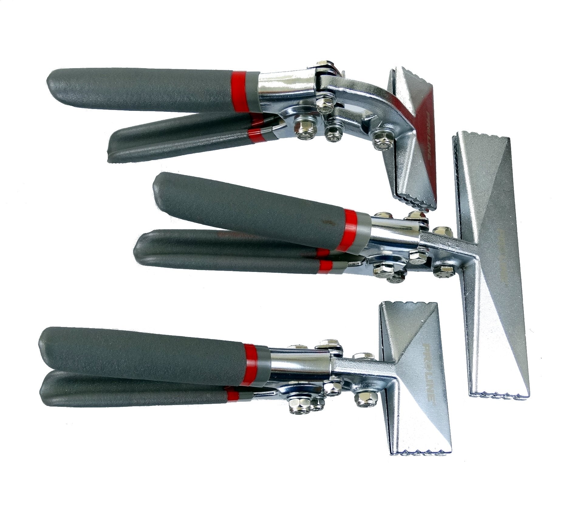 PROLINE clamps roofing pliers for sheet metal SET OF 3 PROM Brand Proline