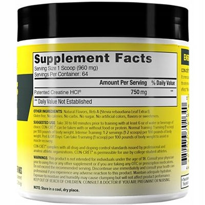 PROMERA HEALTH HCL ORGINAL Con-Cret Creatine Hydrochloride RASPBERRY FLAVOR Packaging status original