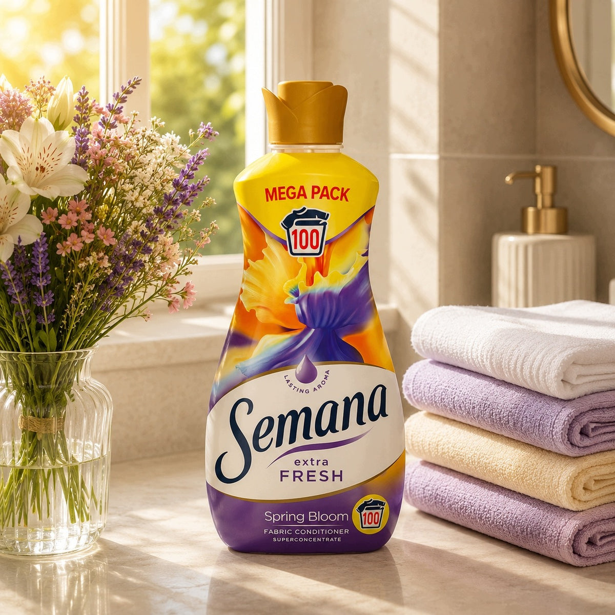 PROMOTION Softener 100 WASHES Spring Bloom Extra Fresh 2l Semana Brand Semana