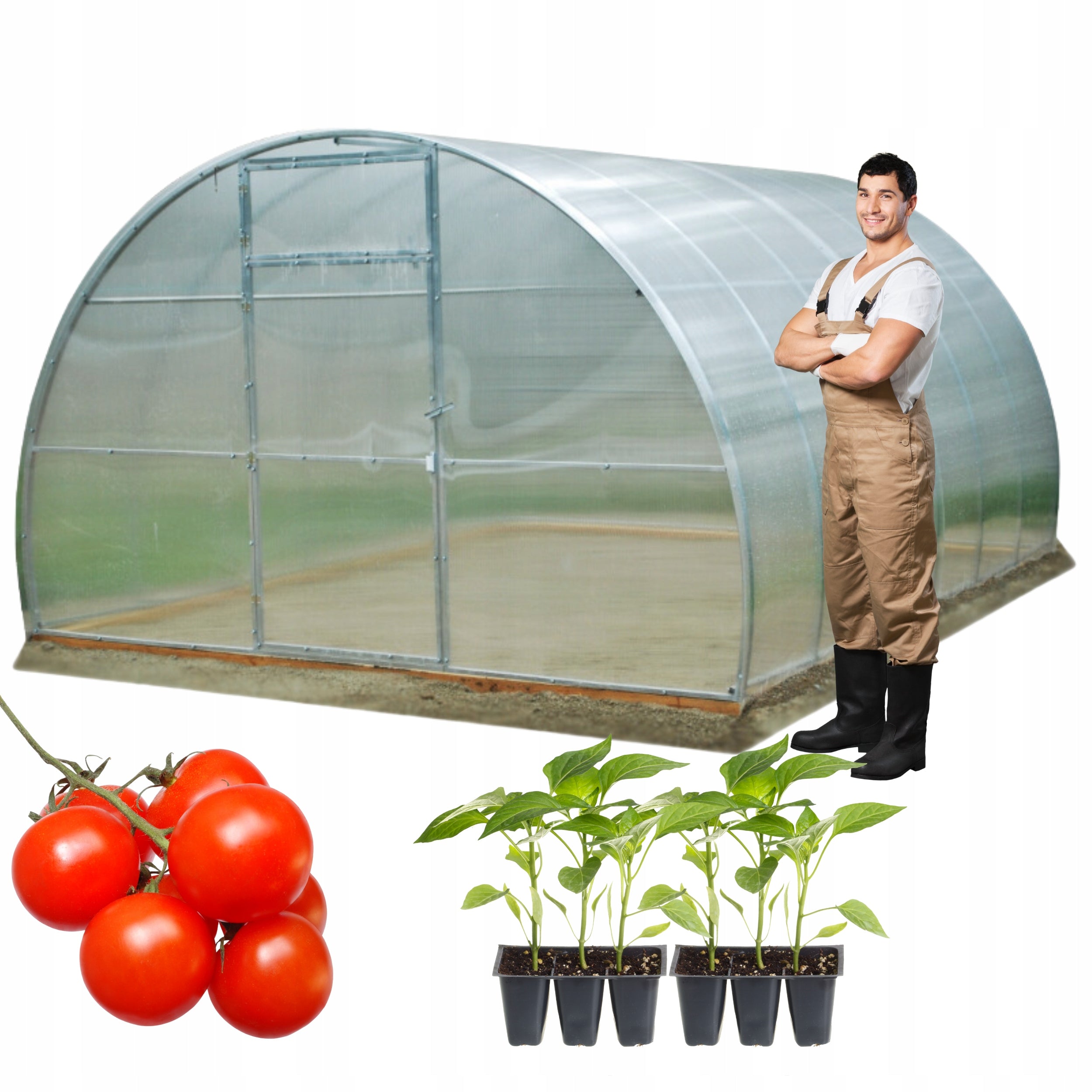 PROMOTION!!! TUNNEL GREENHOUSE 3x4 WITH POLYCARBONATE 4MM"ALISTAN 20X20"