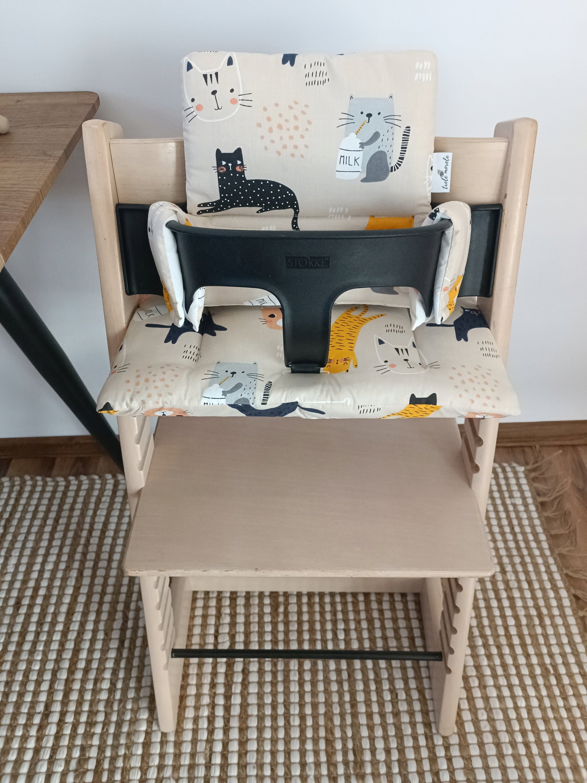 PROMOTION cotton pillows for Stokke Tripp Trapp 2in1 cats beige Packaging status original