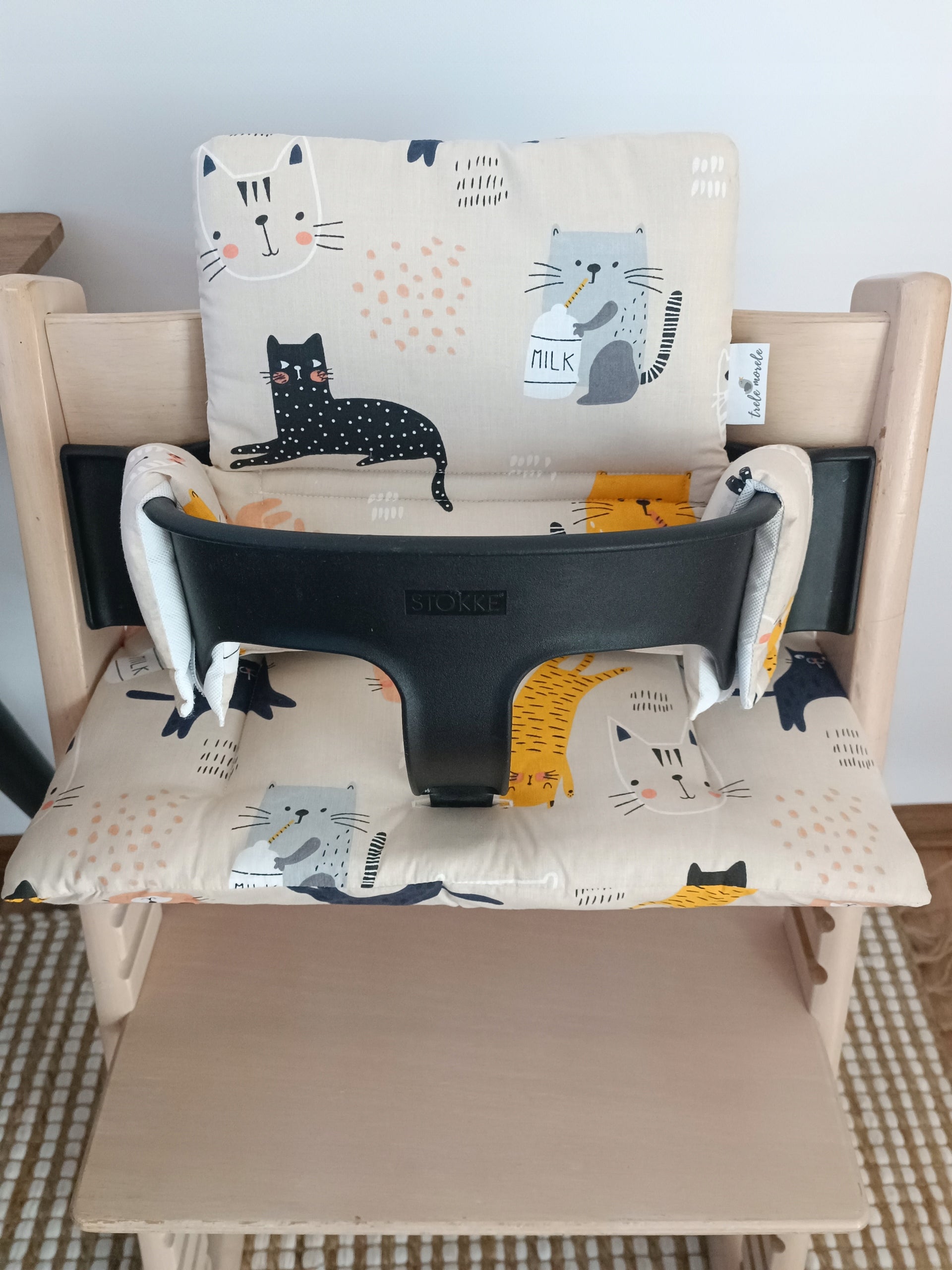 PROMOTION cotton pillows for Stokke Tripp Trapp 2in1 cats beige
