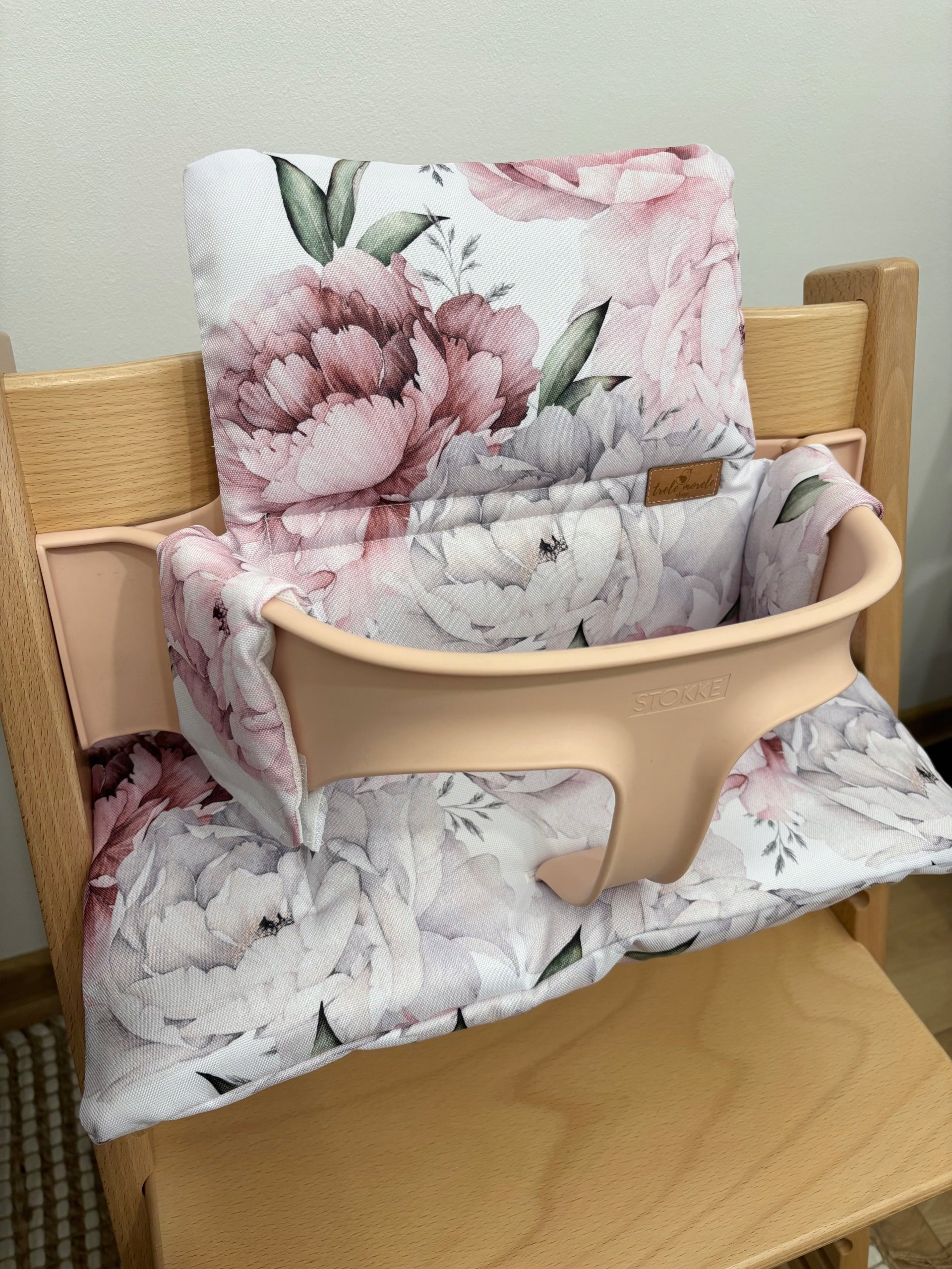 PROMOTION waterproof cushions for Stokke Tripp Trapp 2in1 peonies Brand no brand