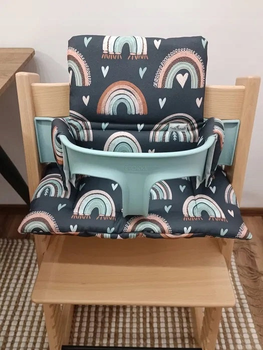 PROMOTION waterproof cushions for Stokke Tripp Trapp 2in1 rainbow graphite Packaging status original