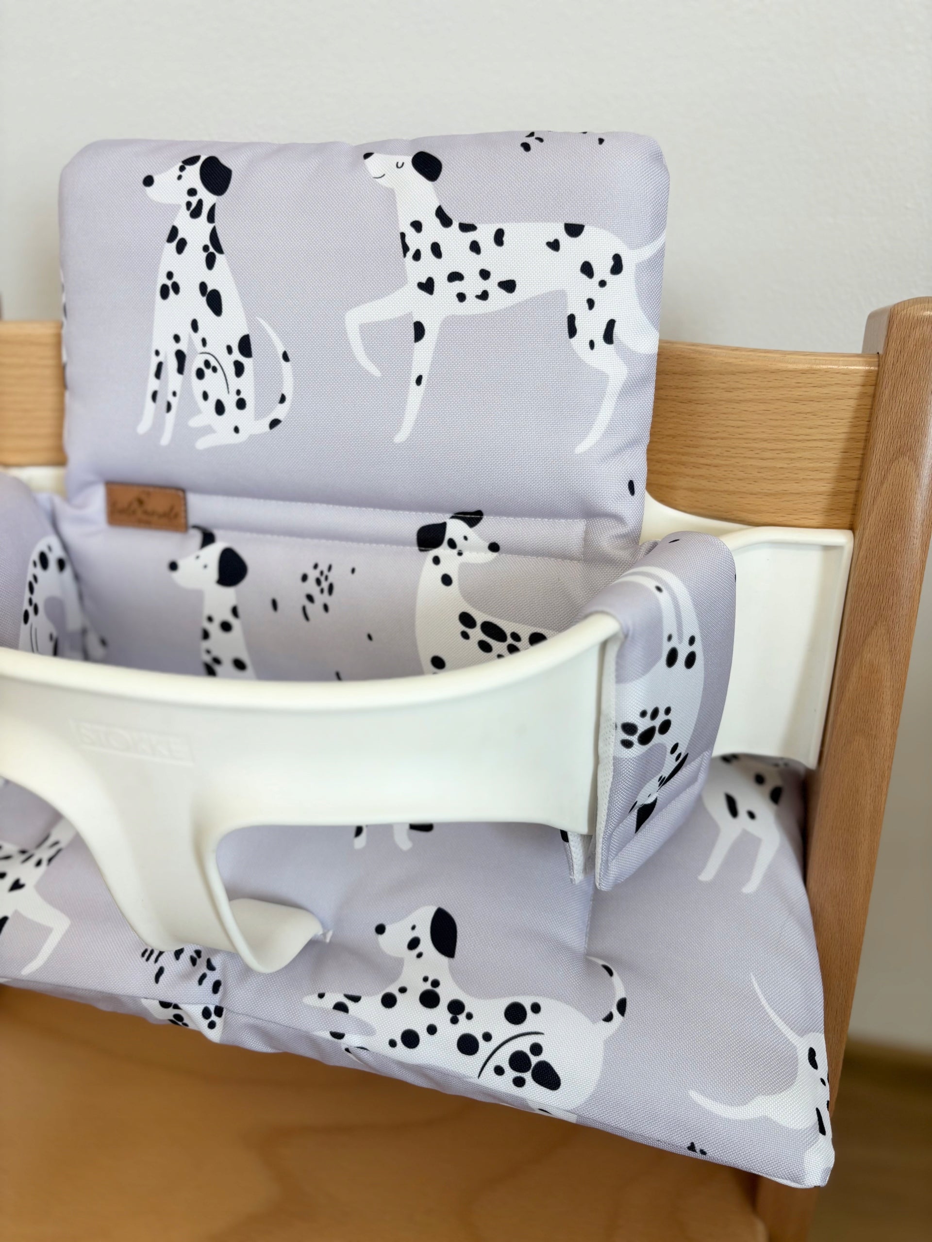 PROMOTION waterproof pillows for Stokke Tripp Trapp 2in1 dogs on grey Packaging status original