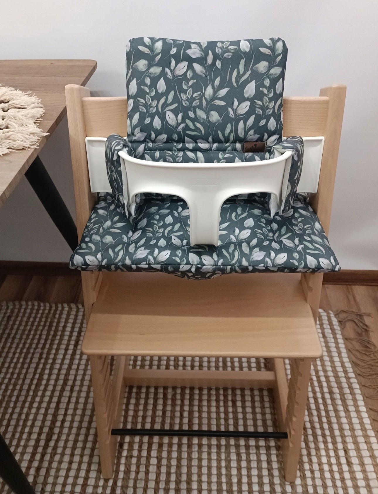 PROMOTION waterproof pillows for Stokke Tripp Trapp 2in1 grey-green leaves Manufacturer code Trele Morele Shop