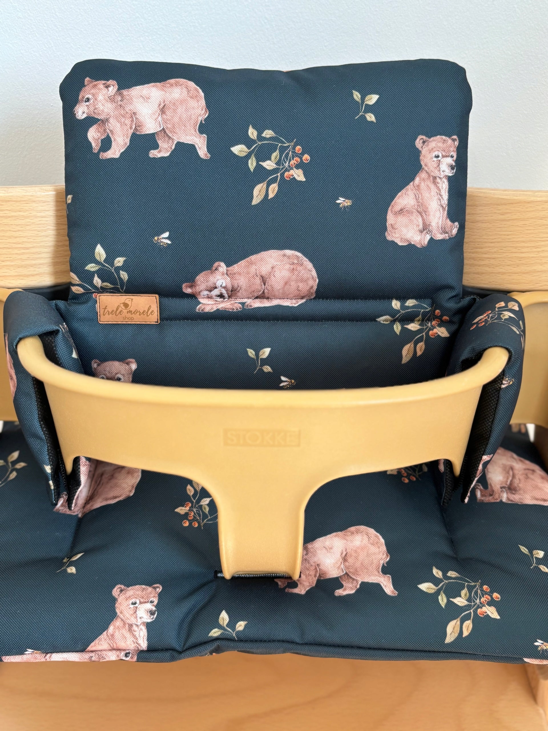 PROMOTION waterproof pillows for Stokke Tripp Trapp 2in1 teddy bears on graphite Packaging status original