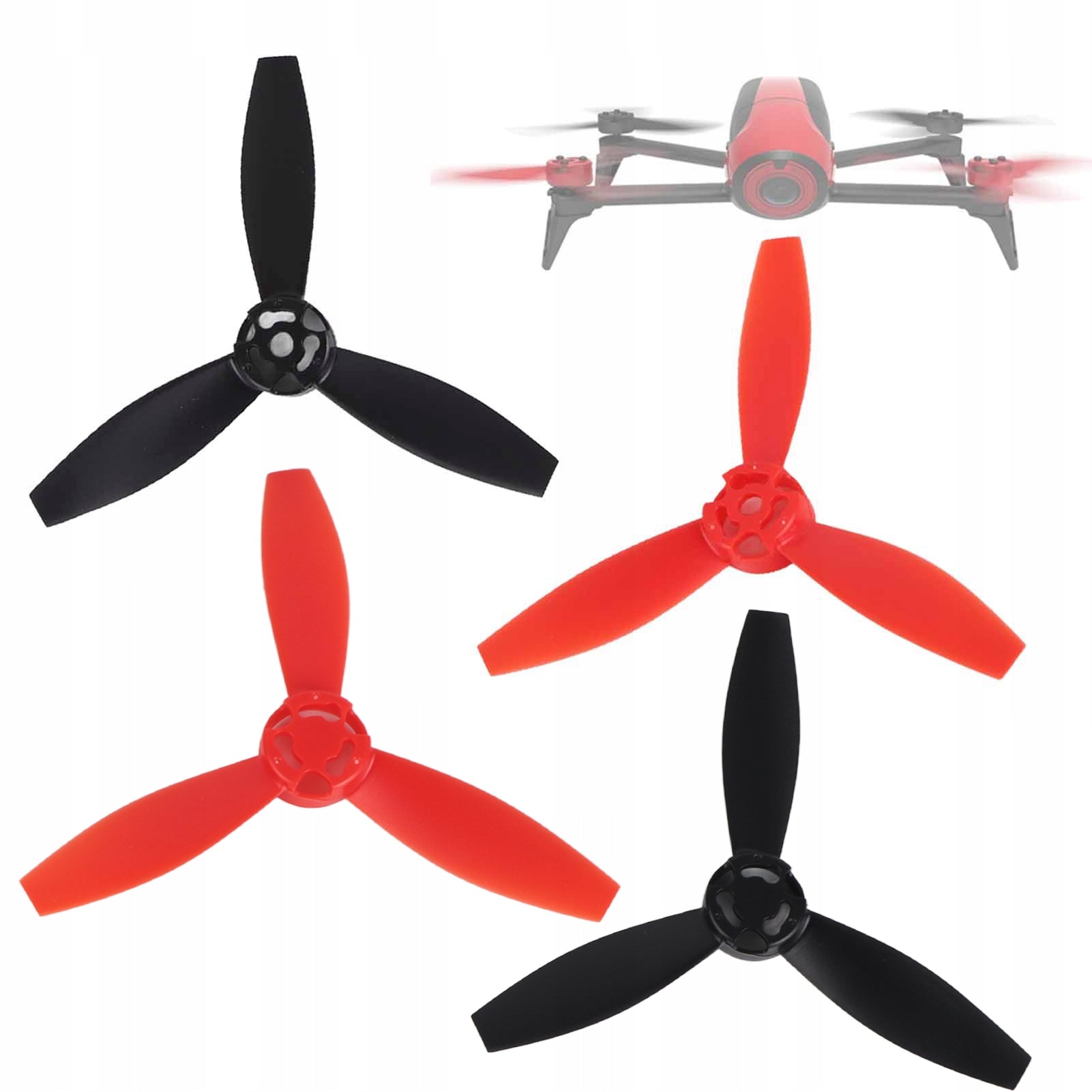 PROPELLERS FOR BEBOP 2 DRONE - AKCESORIA FOR DRONES RED BLACK Packaging status original