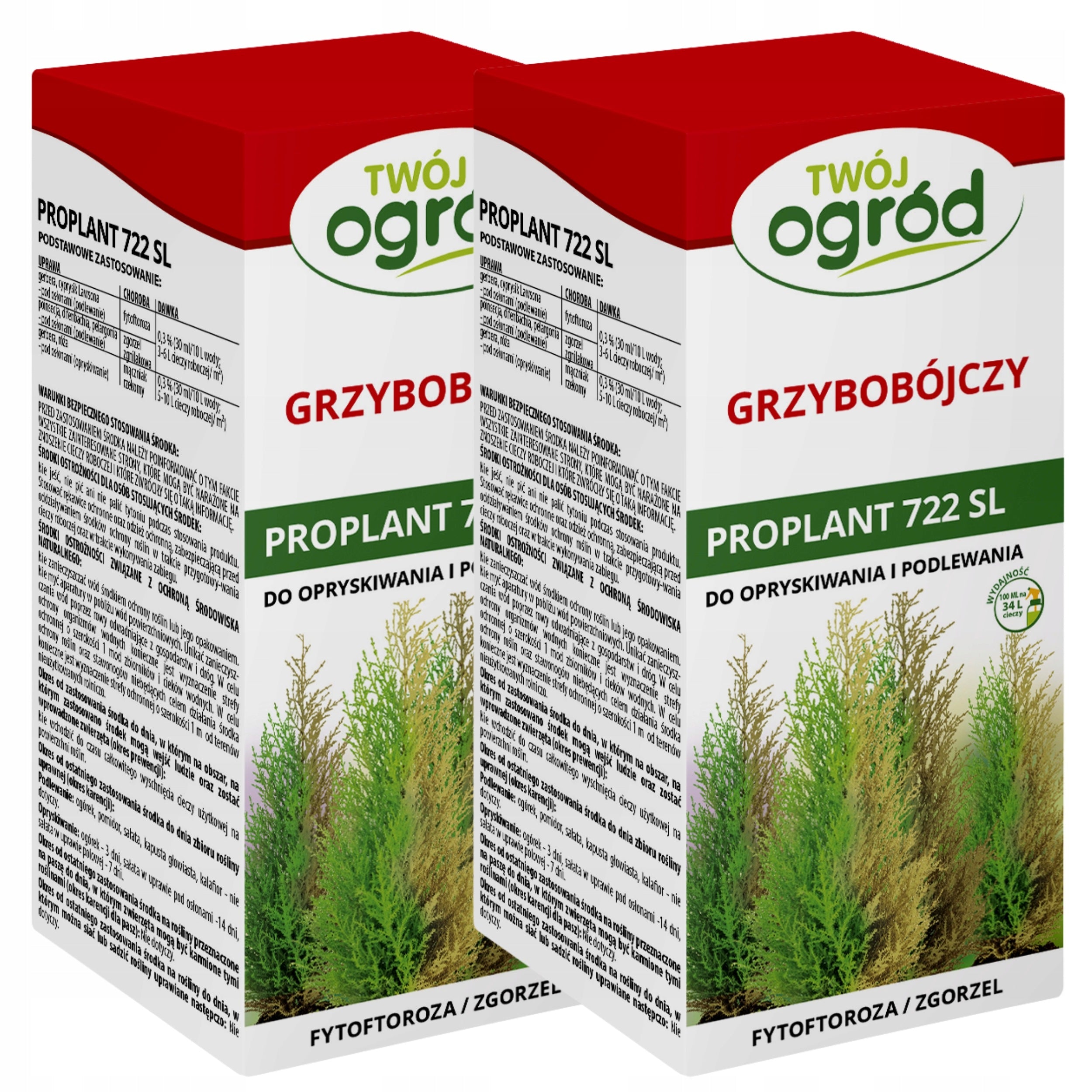 PROPLANT 722 SL 2x100ml Gangrene Seedling Fungicide Phytophorosis Tuje