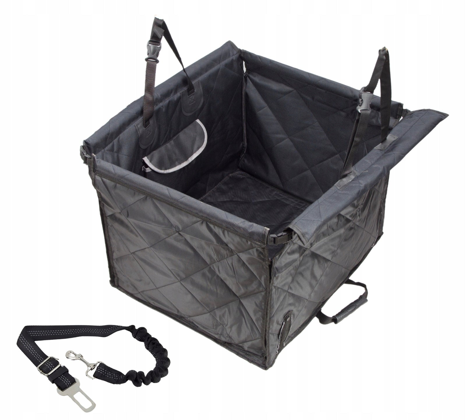 PROTECTIVE 2in1 CAR SEAT CAR TRANSPORTER for dog seat + belt