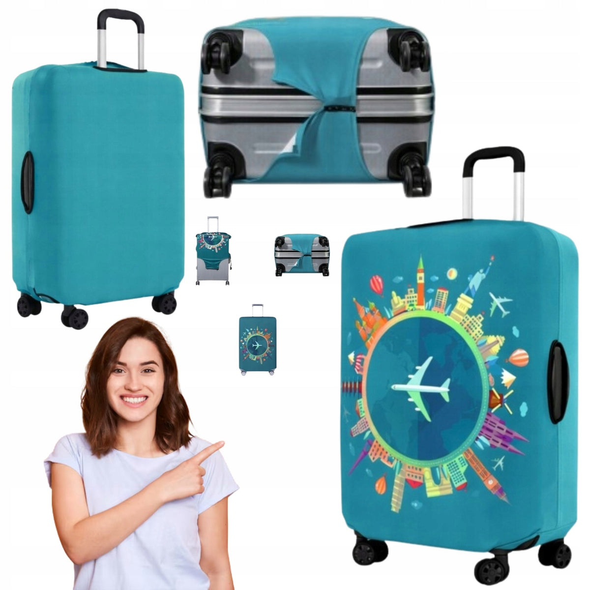 PROTECTIVE CASE COVER BAG LUGGAGE SIZE M BLACK 60x50x30 cm CASE