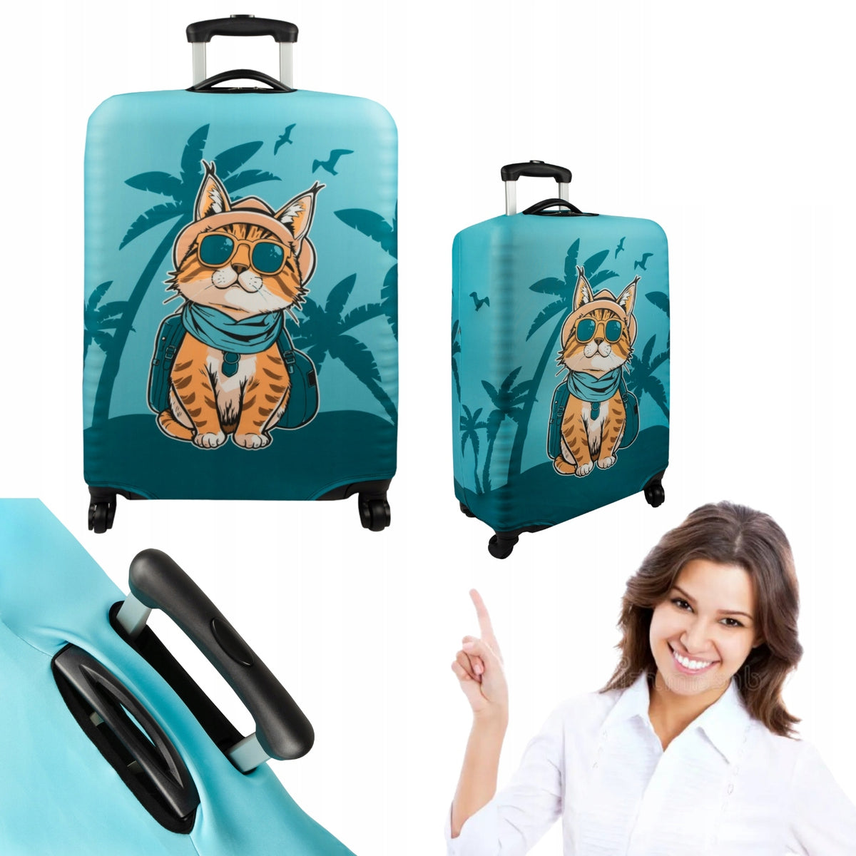 PROTECTIVE CASE COVER LUGGAGE BAGS 73x50x30cm BLACK CASE SIZE L