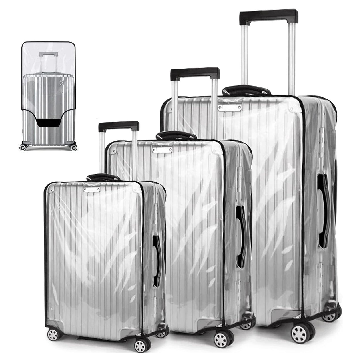 PROTECTIVE CASE COVER TRANSPARENT PVC WATERPROOF 3 PCS FOR TRAVEL