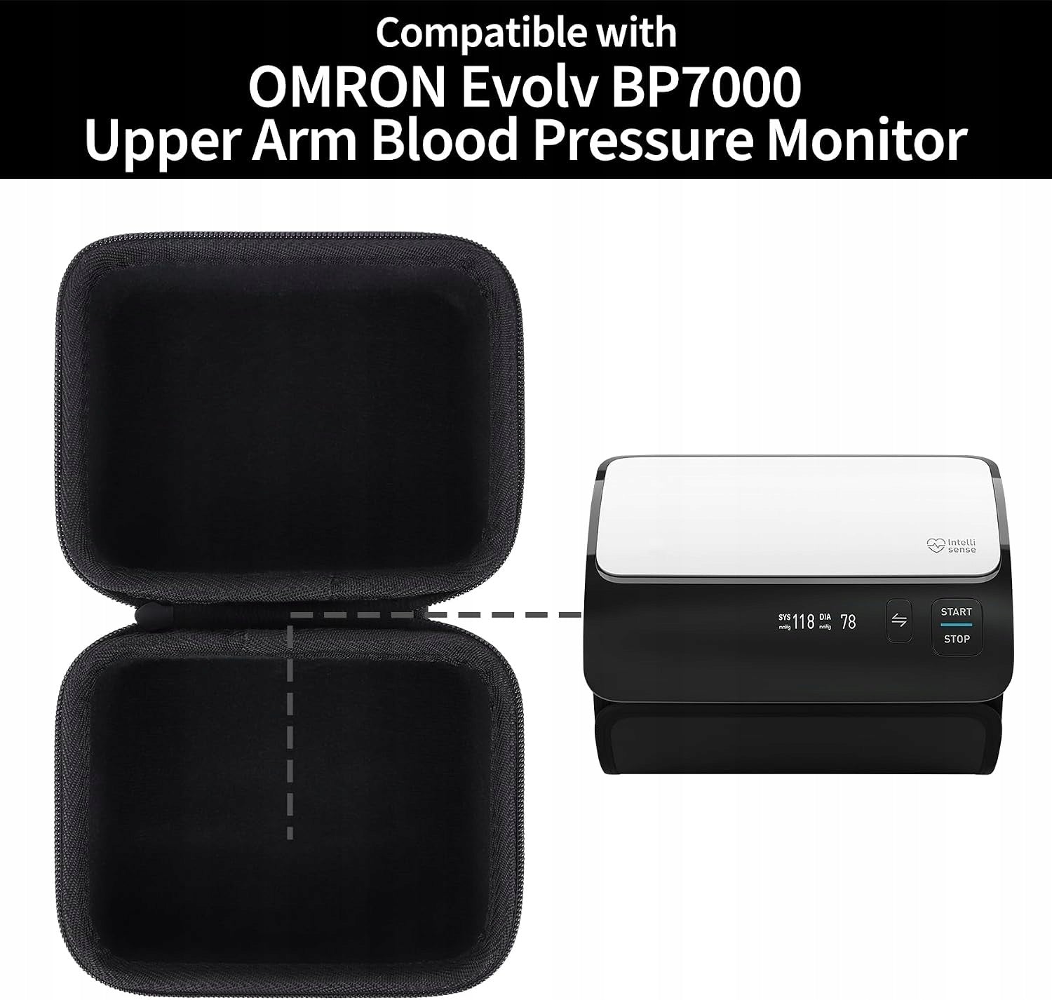 PROTECTIVE CASE FOR PRESSURE GAUGE OMRON EVOLV BLACK EVA Medical device type accessories for a medical device or a product without an intended medical purpose