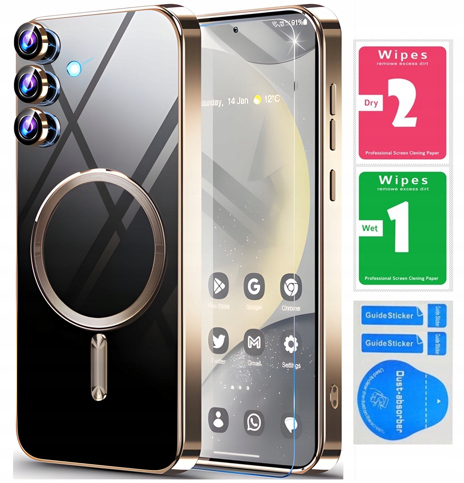 PROTECTIVE CASE MAGSAFE BACK CASE + GLASS 9H FOR SAMSUNG GALAXY S25 | COLORS