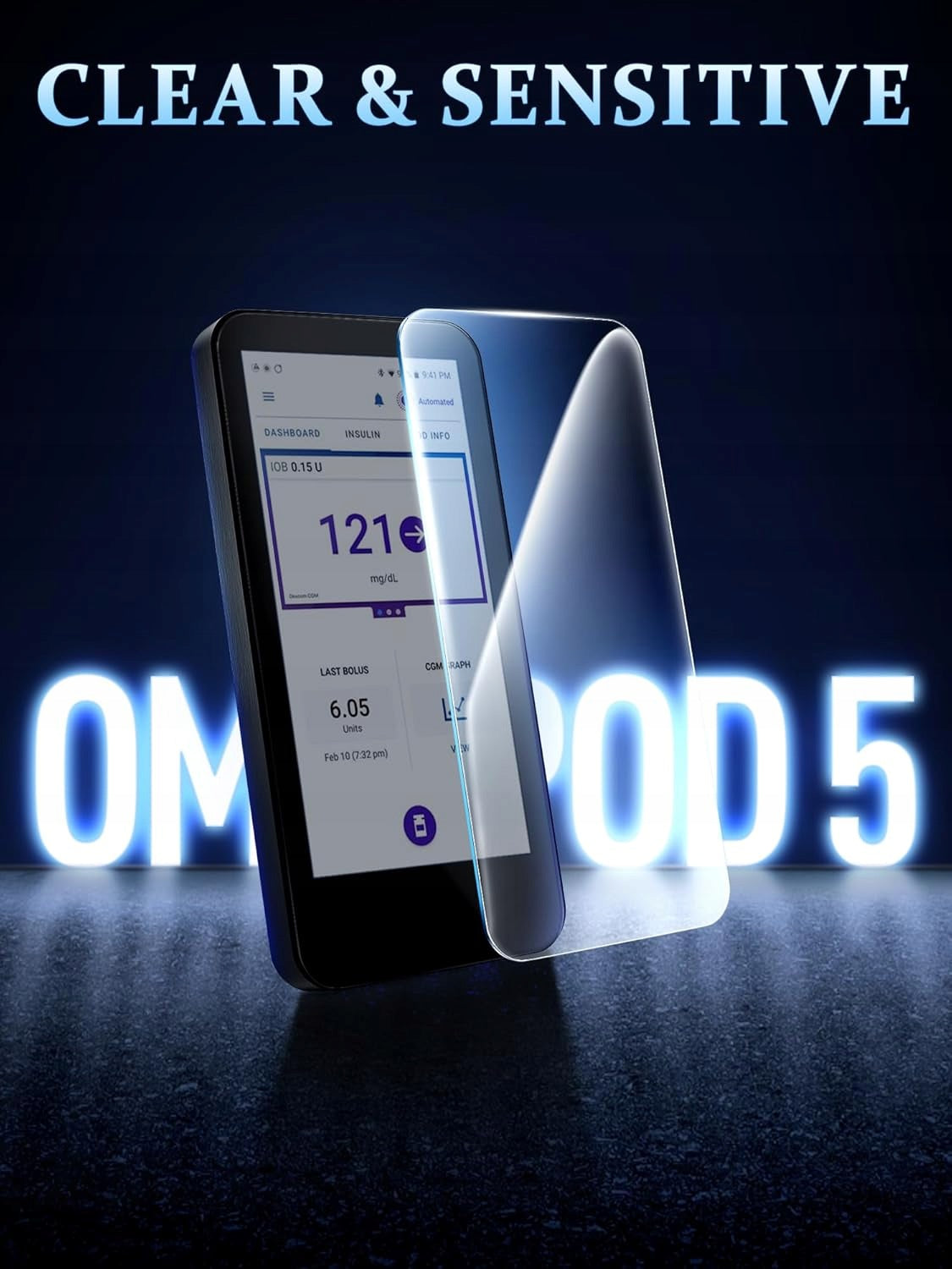 PROTECTIVE CASE OMNIPOD 5 SILICONE PURPLE + FILM GLASS Medical device type accessories for a medical device or a product without an intended medical purpose