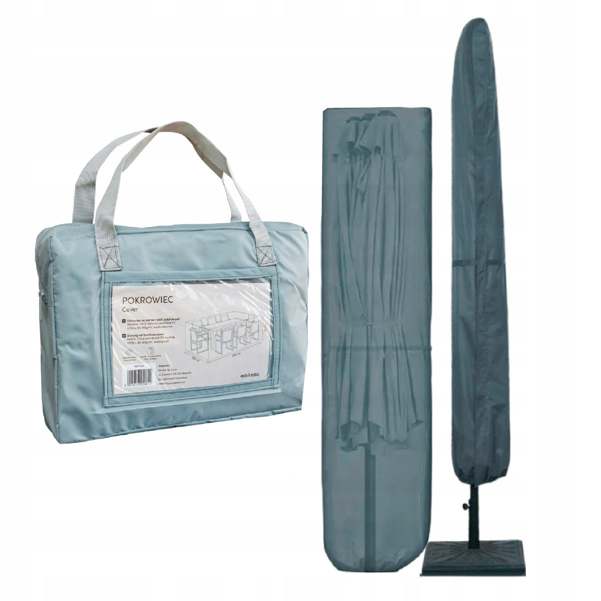 PROTECTIVE COVER FOR GARDEN UMBRELLA WATERPROOF UV PROTECTION 37/47X200 CM EAN (GTIN) 5905610250522