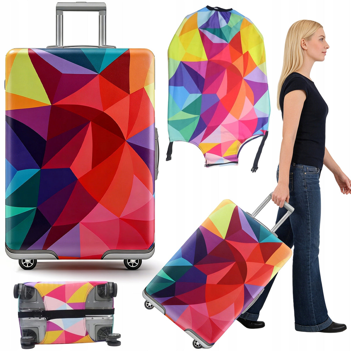 PROTECTIVE COVER FOR LARGE TRAVEL SUITCASE L LUGGAGE CASE 70X50X30 CM