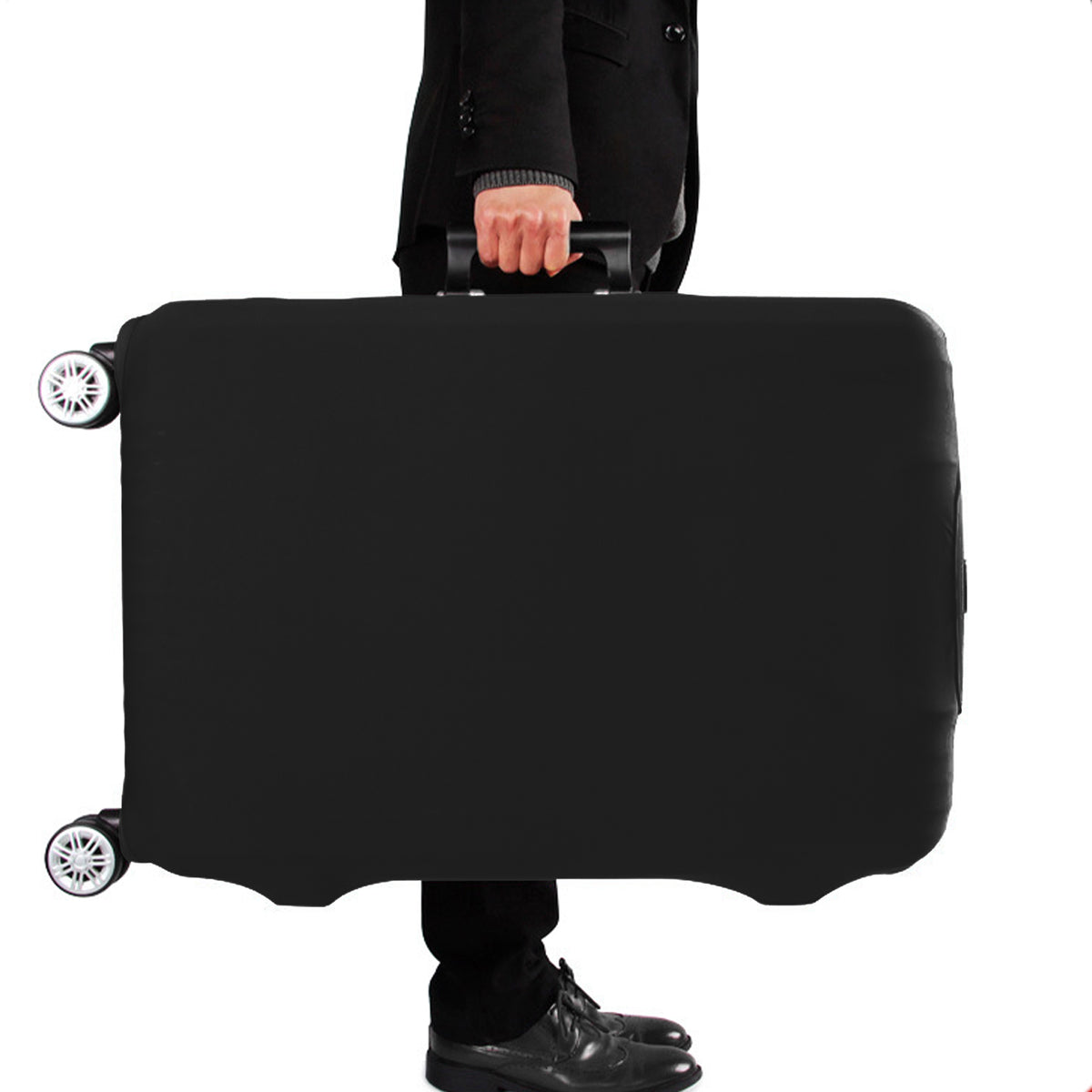 PROTECTIVE COVER FOR LUGGAGE LARGE XL SUITCASE CASE BLACK 80 CM WITH VELCRO Packaging status original