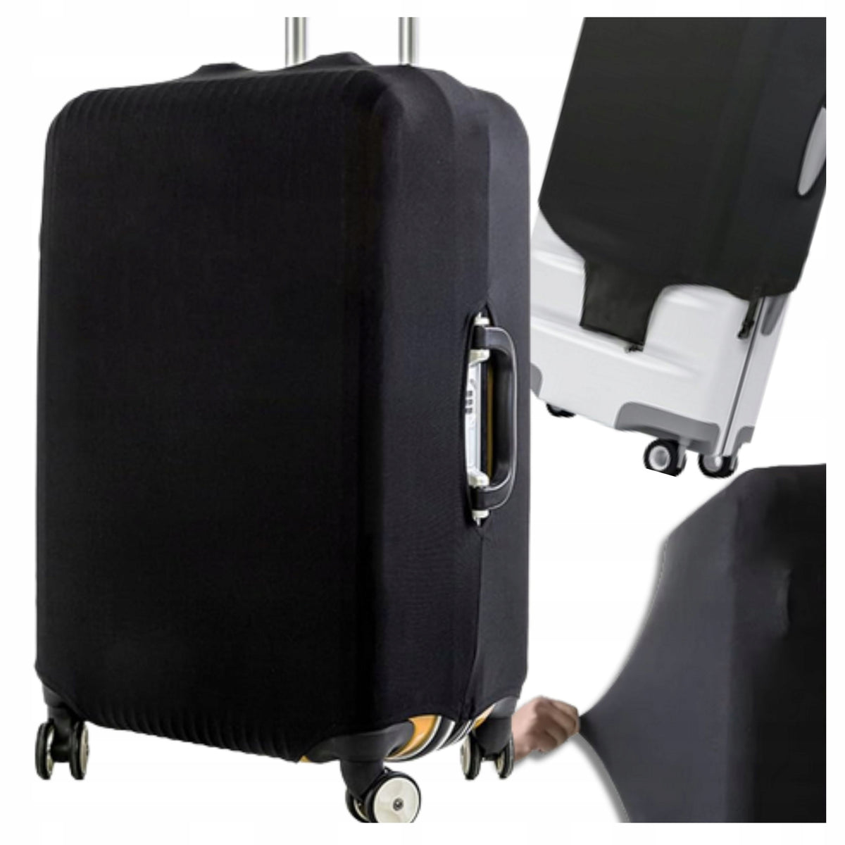 PROTECTIVE COVER FOR SUITCASE ELASTIC 70X50X30CM BLACK Color black
