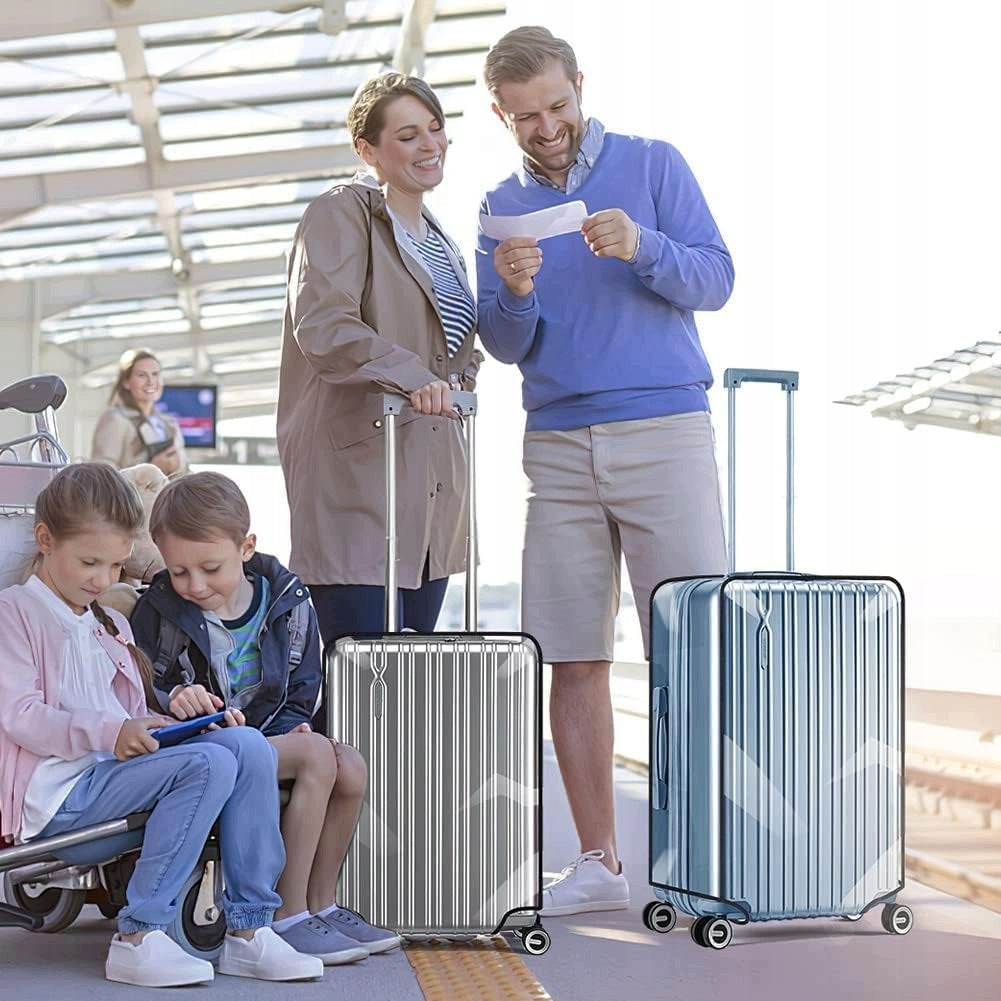 PROTECTIVE COVER FOR SUITCASE TRANSPARENT PVC SCRATCH-RESISTANT 3PCS Color transparent