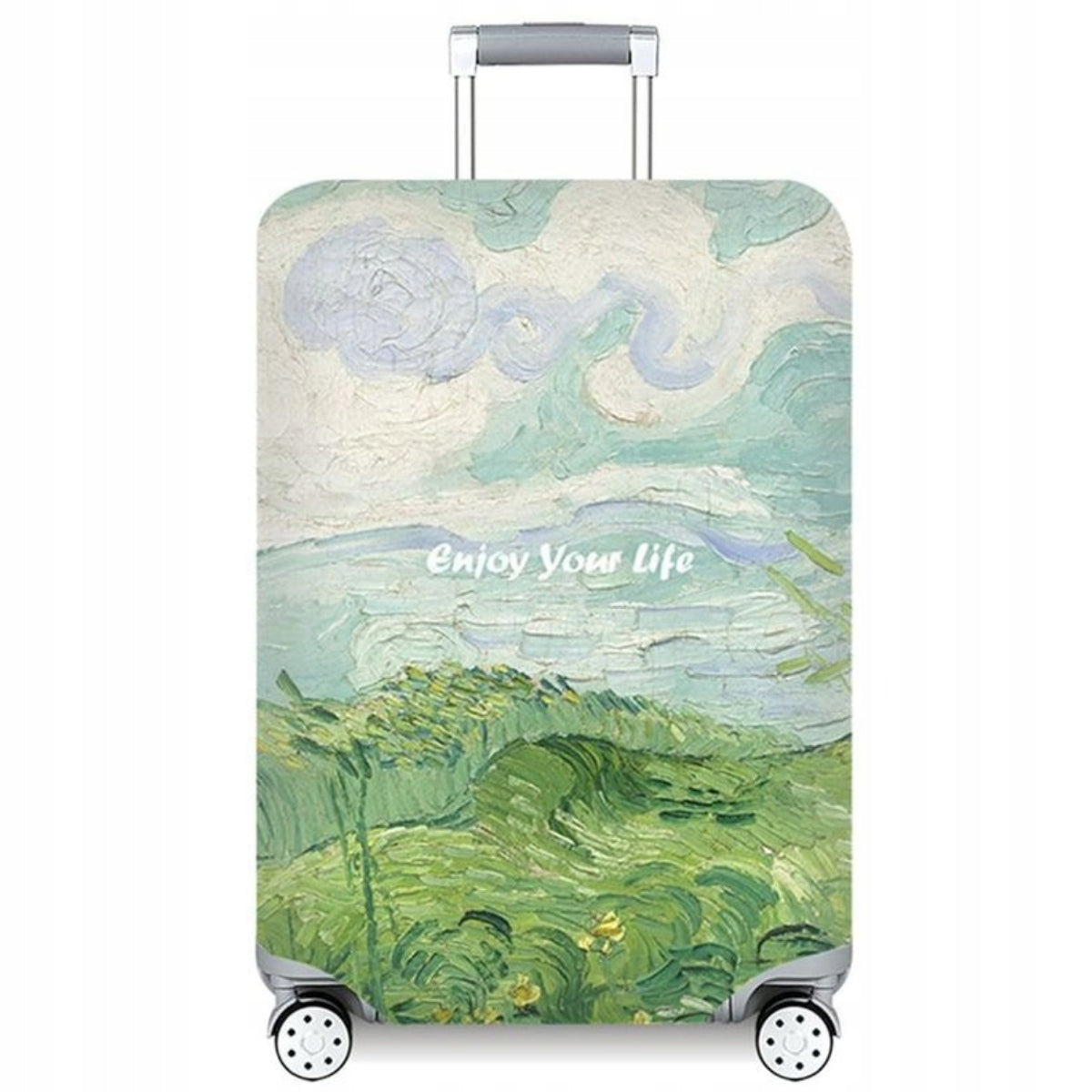 PROTECTIVE COVER GREEN FOR TRAVEL SUITCASE LUGGAGE 70x50x30 PREMIUM Packaging status original
