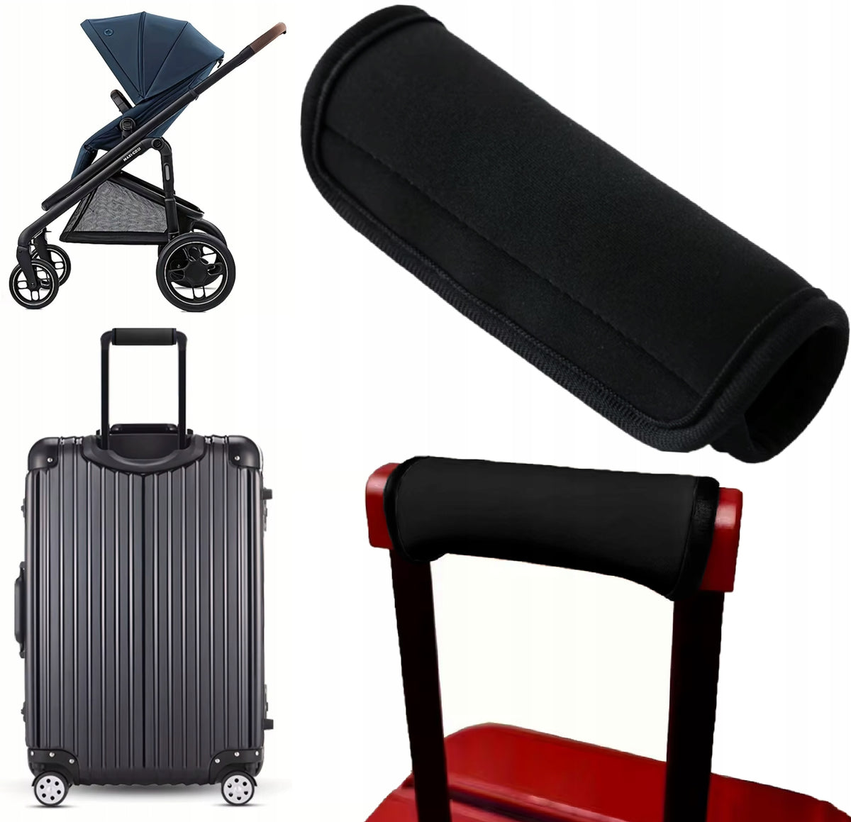 PROTECTIVE COVER HANDLE OF STROLLER BAG NEOPRENE WITH VELCRO SOFT