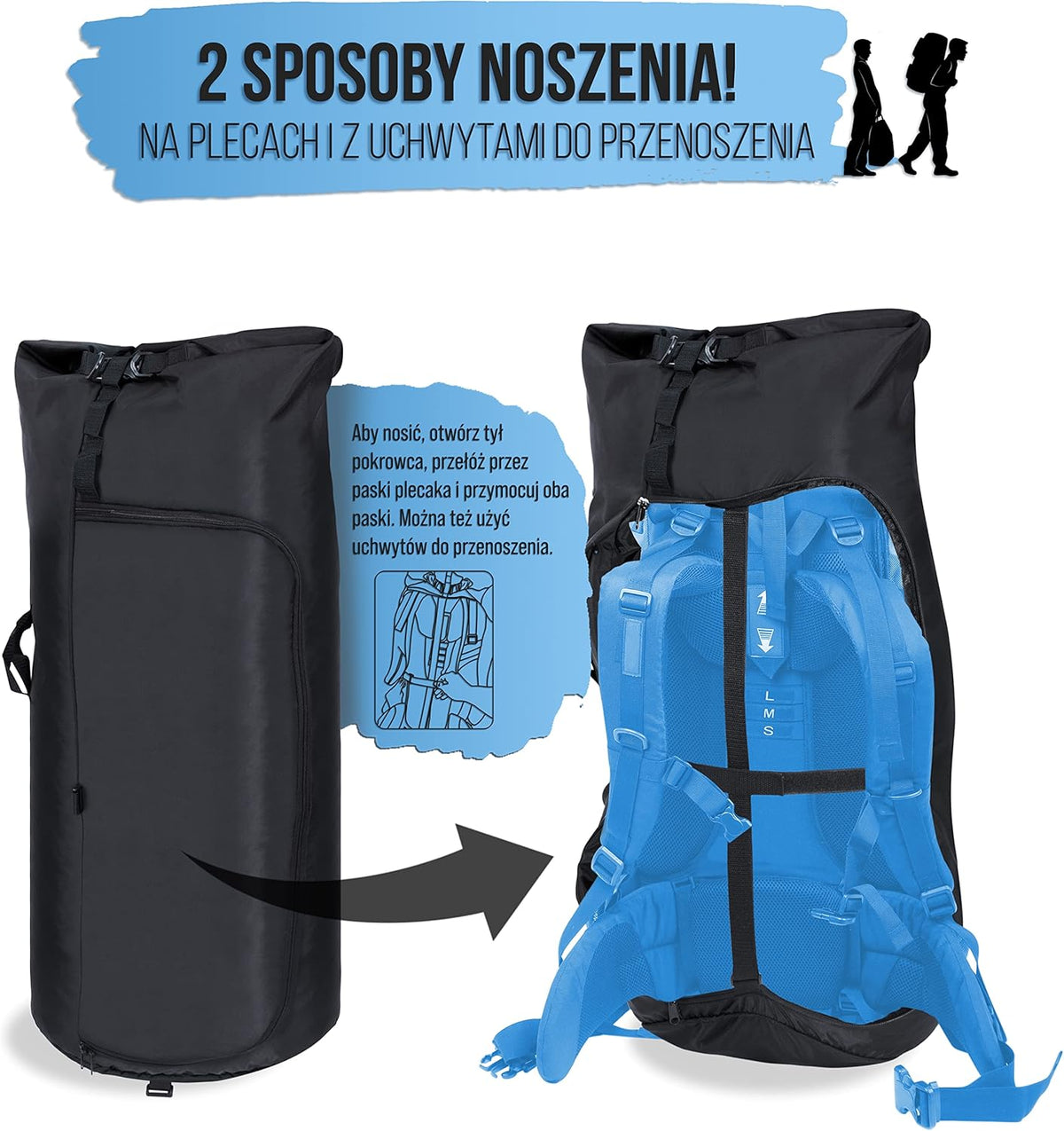 PROTECTIVE ELASTIC COVER FOR SURVIVAL HIKING BACKPACK FOR CAMPING Manufacturer code POKROWIEC ELASTYCZNY NA PLECAK OCHRONNY