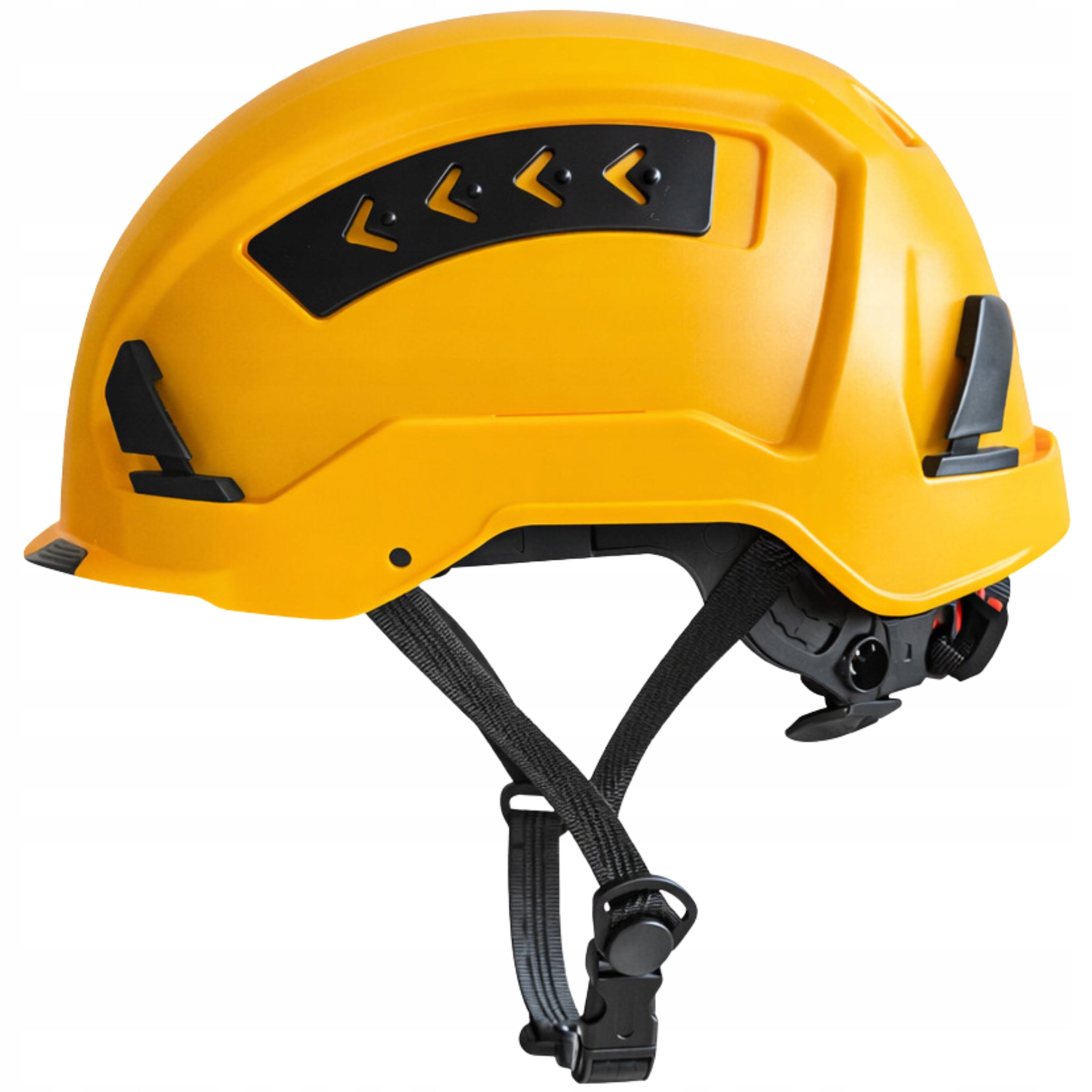 PROTECTIVE HELMET Construction Industrial Helmet ABS Yellow 4-Point Ventilation Manufacturer code Kask budowlany hełm ochronny roboczy żółty