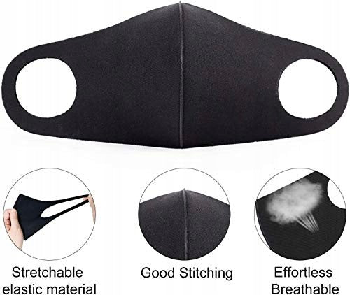 PROTECTIVE MASK FABRIC BLACK UNISEX REUSABLE 6 PIECES Manufacturer code SWC5908151322680