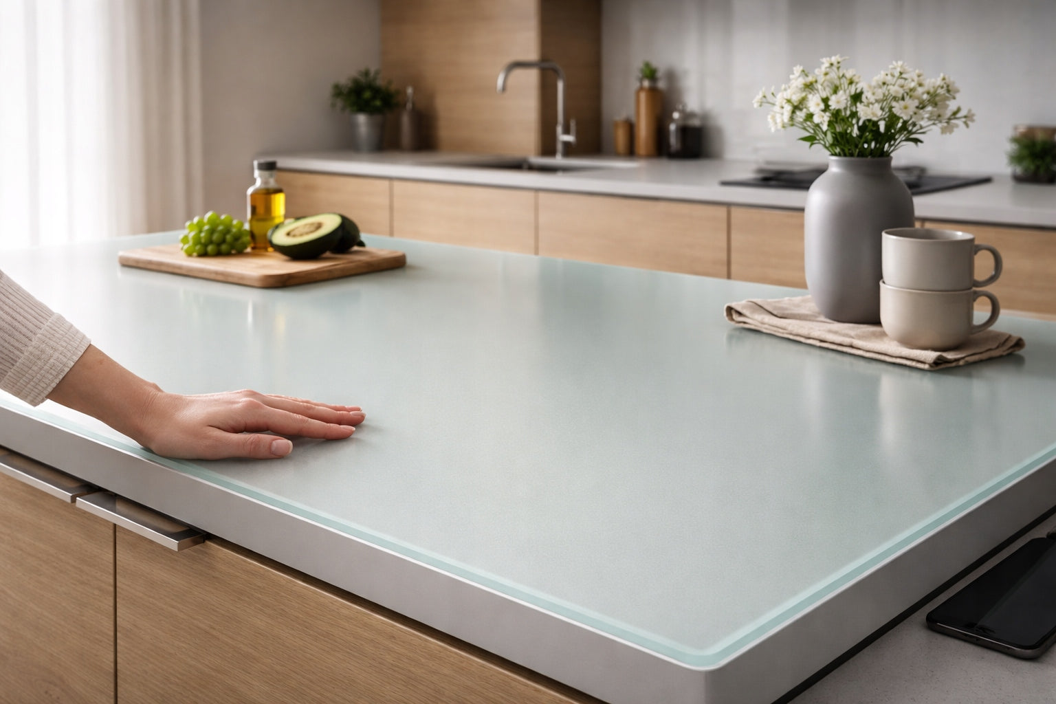 PROTECTIVE MAT – COUNTERTOP / TABLE 2MM PVC | SOFT GLASS 140x80cm Brand no brand
